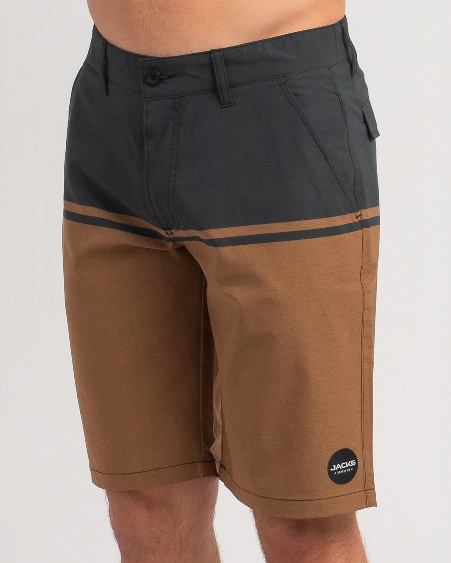 Shop Jacks Unions Walk Shorts In Tan Fast Shipping & Easy Returns