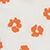 White/orange Print