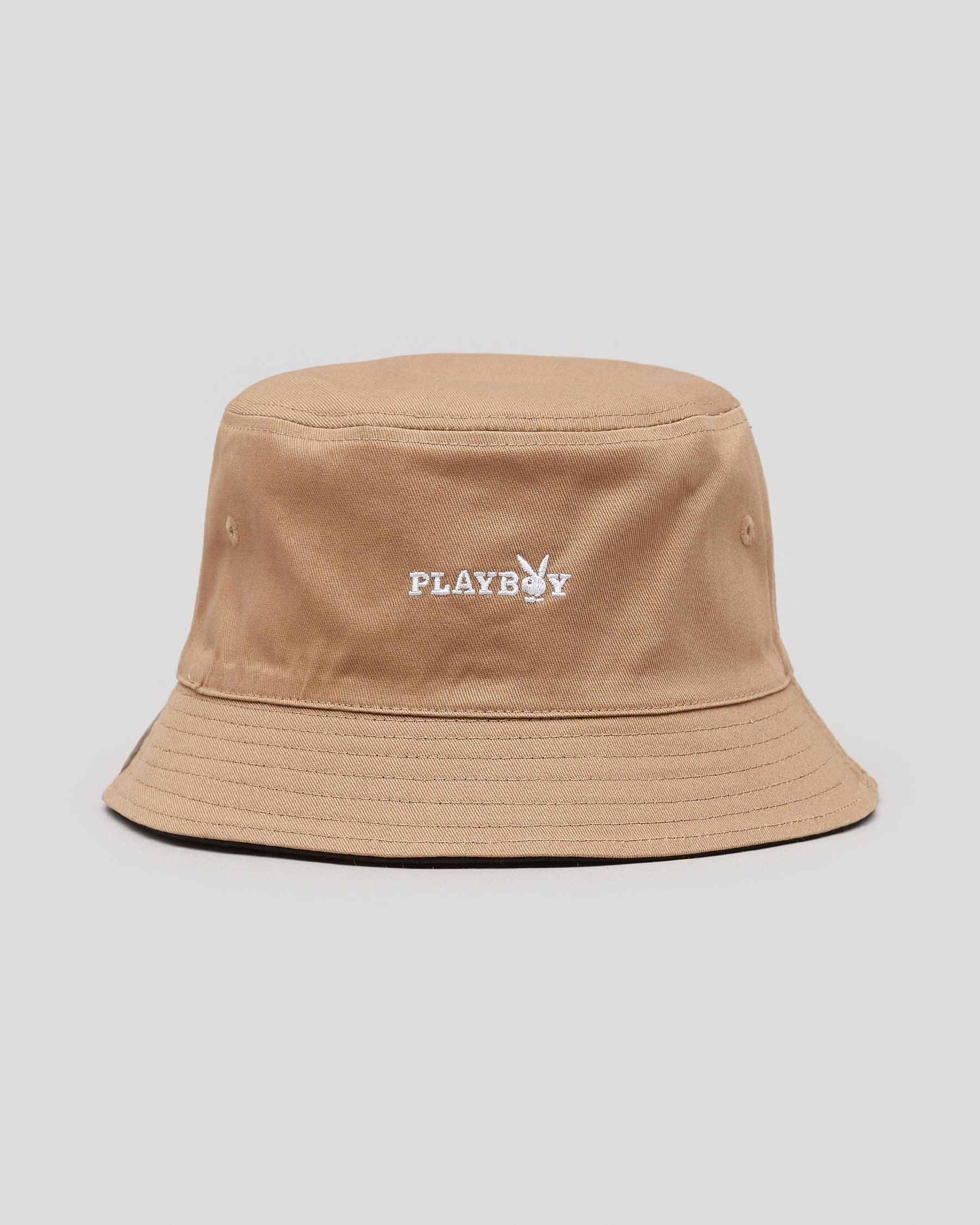 Shop Playboy Bunny Basics Bucket Hat In Tan - Fast Shipping & Easy ...