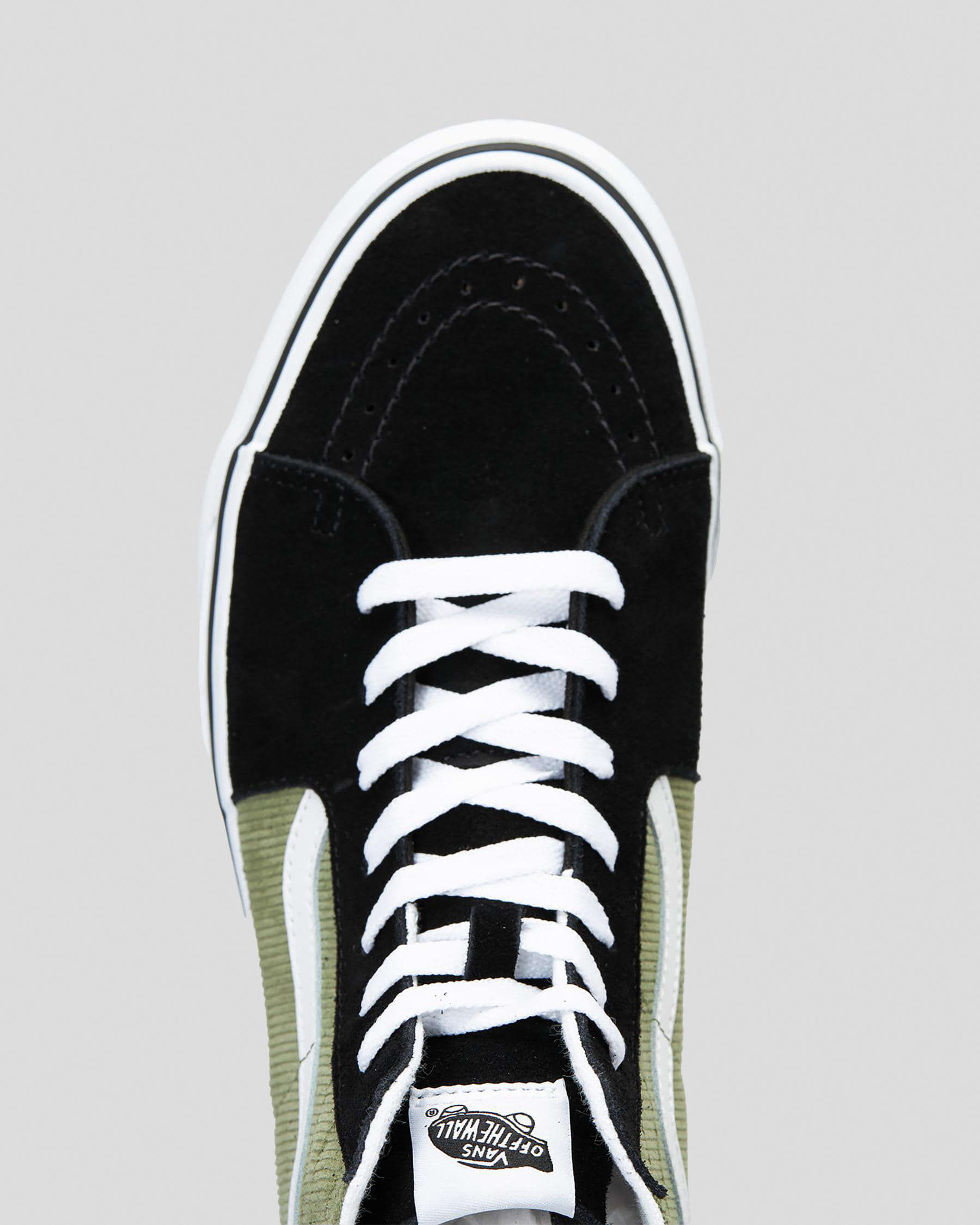 Vans Sk8-Hi Tapered Shoes In Mini Cord Green - Fast Shipping & Easy ...