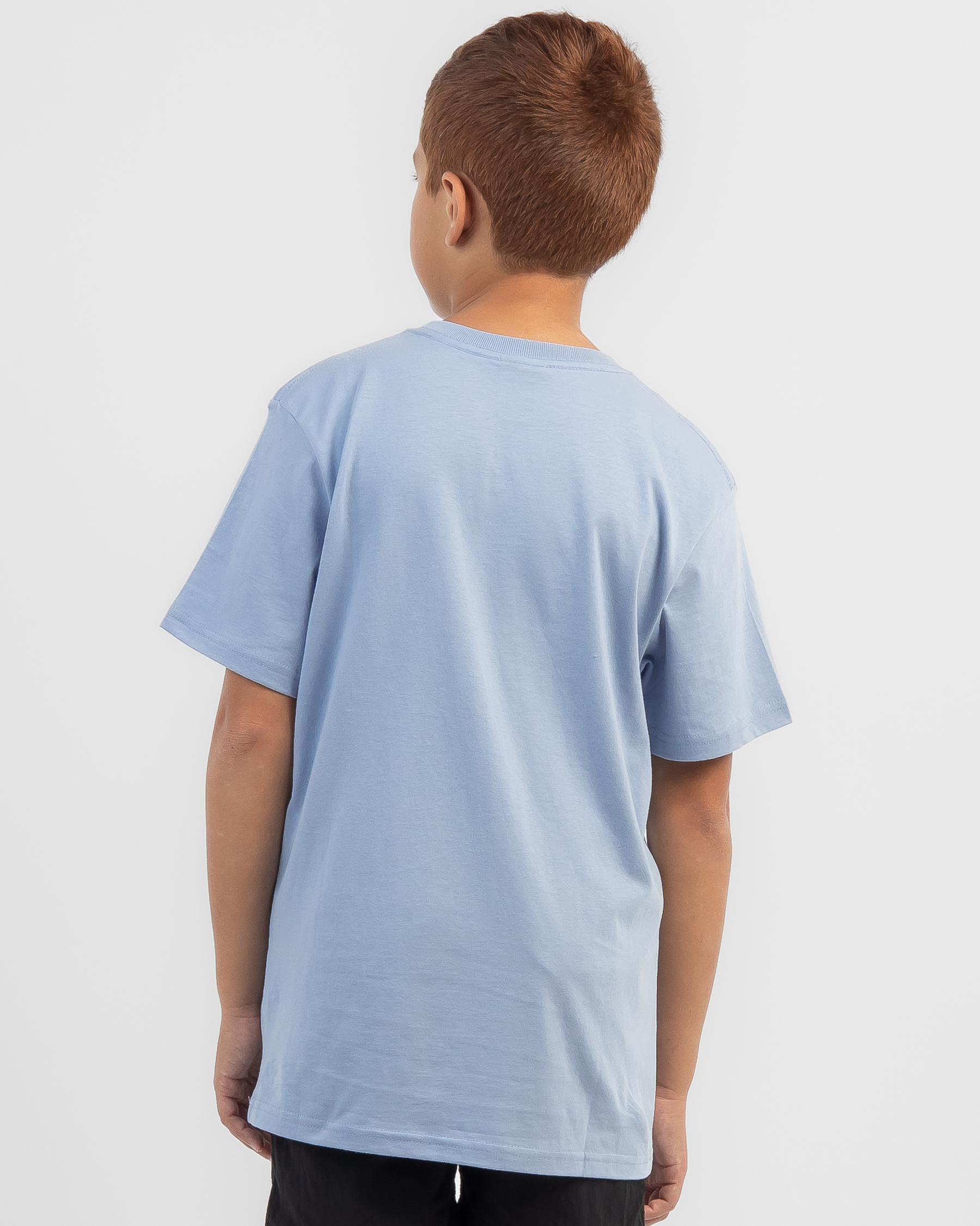 Shop Santa Cruz Boys' Speed Wheels Shark Front T-Shirt In Blue - Fast ...