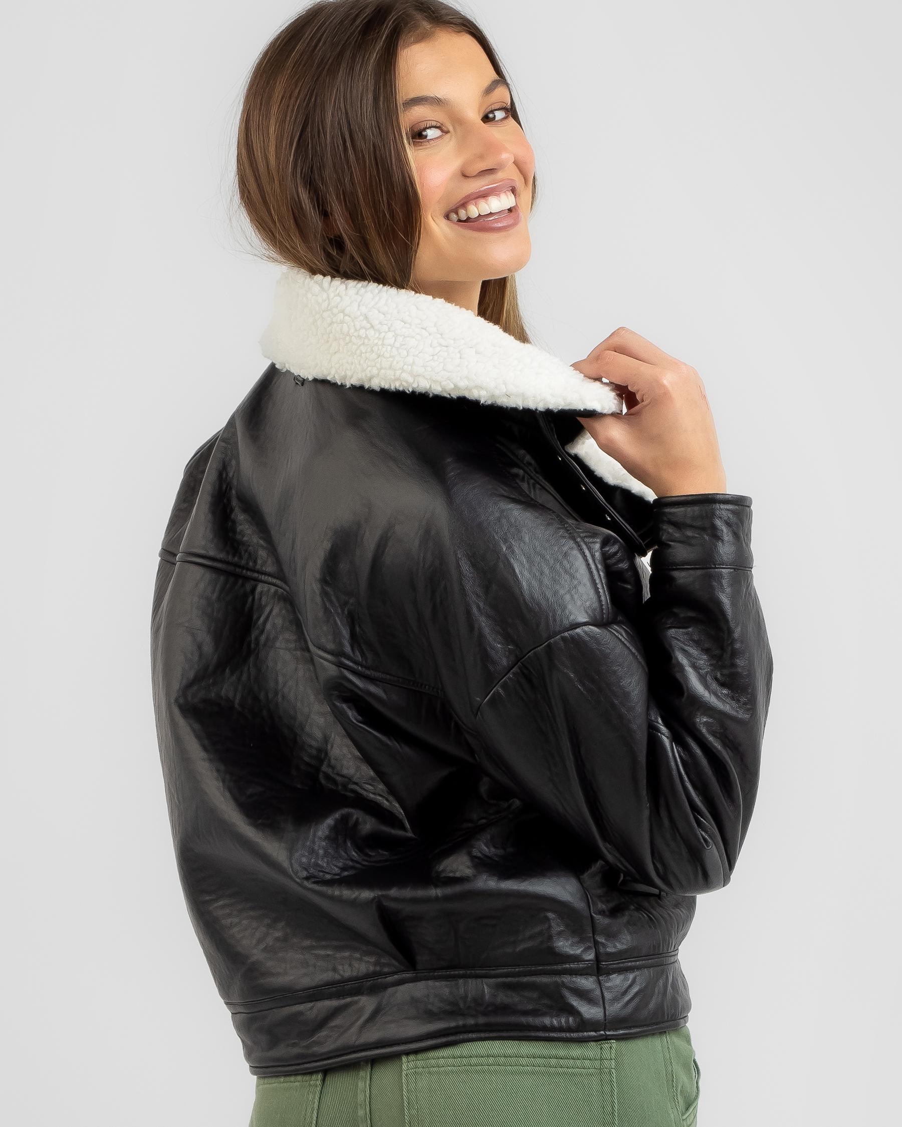 Ava And Ever Frenchy Jacket In Black/cream - Fast Shipping & Easy ...