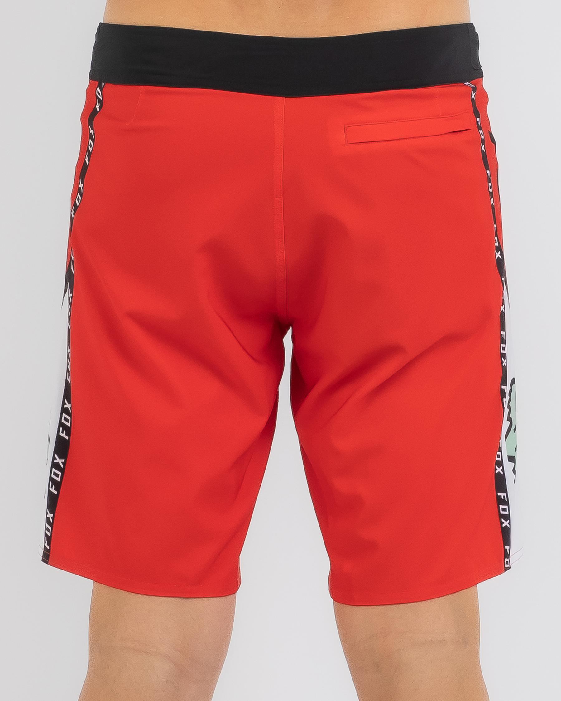 Shop Fox Dvide 19" Board Shorts In Fluorescent Red Fast Shipping