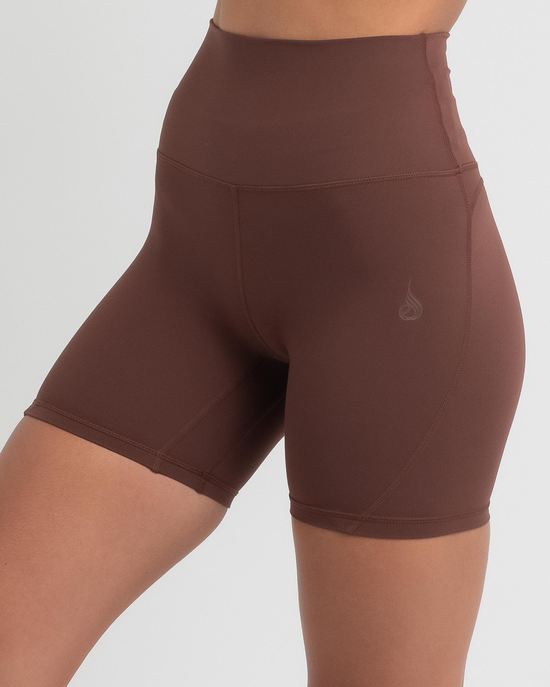 Shop Ryderwear NKD Align Bike Shorts In Chocolate Fast Shipping