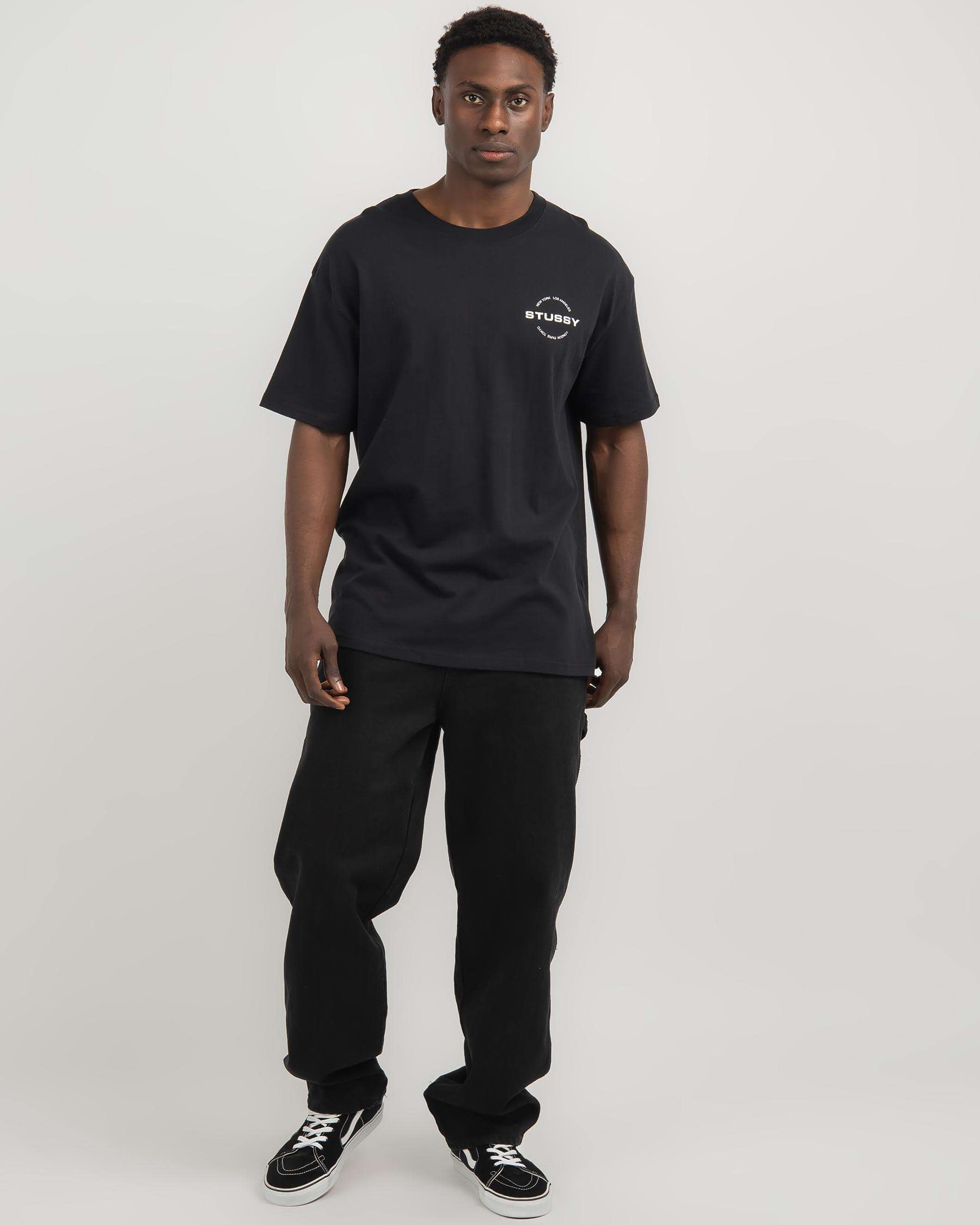 Shop Stussy City Circle T-Shirt In Black - Fast Shipping & Easy Returns ...