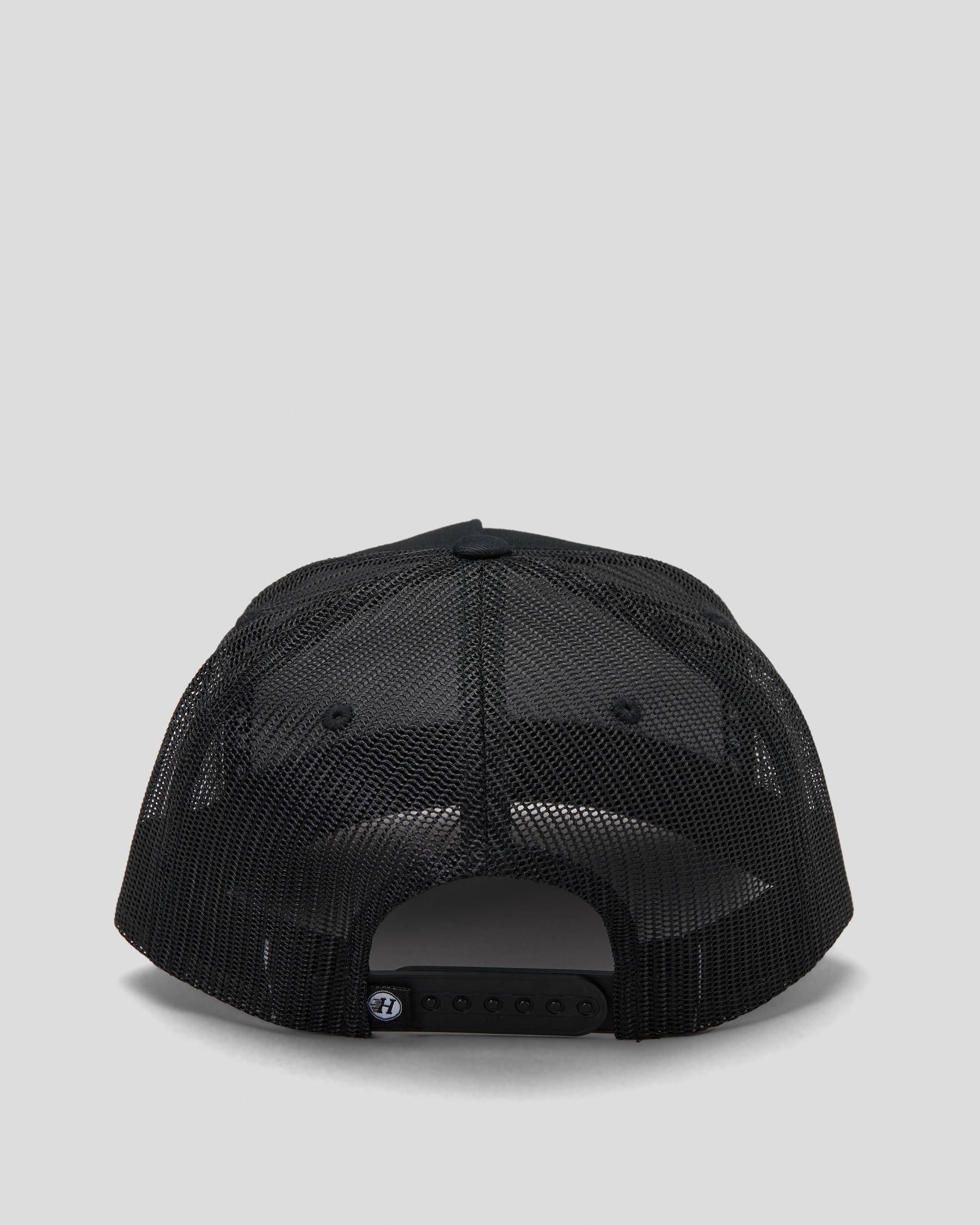 Shop The Mad Hueys Hueys Life Trucker Snapback Cap In Black Fast Shipping & Easy Returns