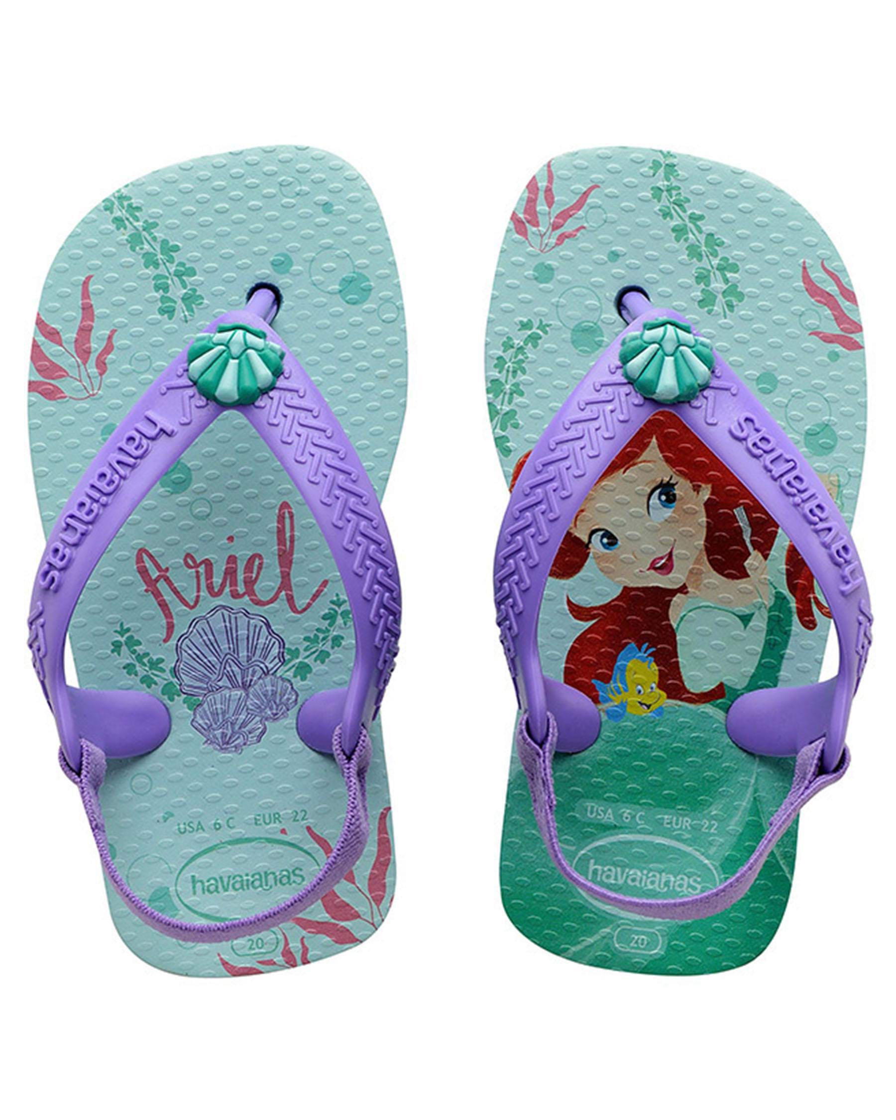 Havaianas Toddlers' Disney Princess Ariel Thongs In Ice Blue - Fast ...