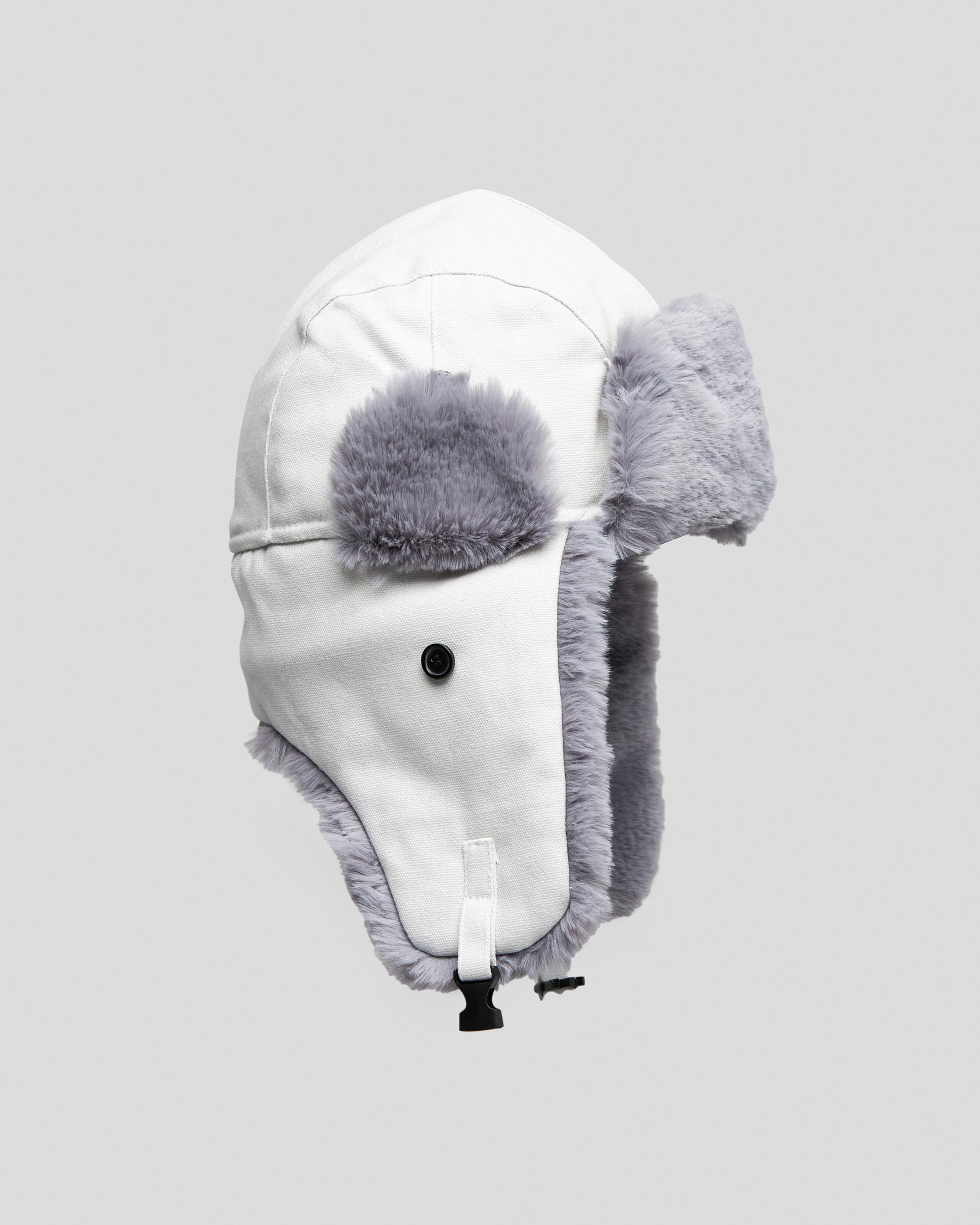 Shop Miscellaneous Wintertide Trapper Hat In Stone Fast Shipping