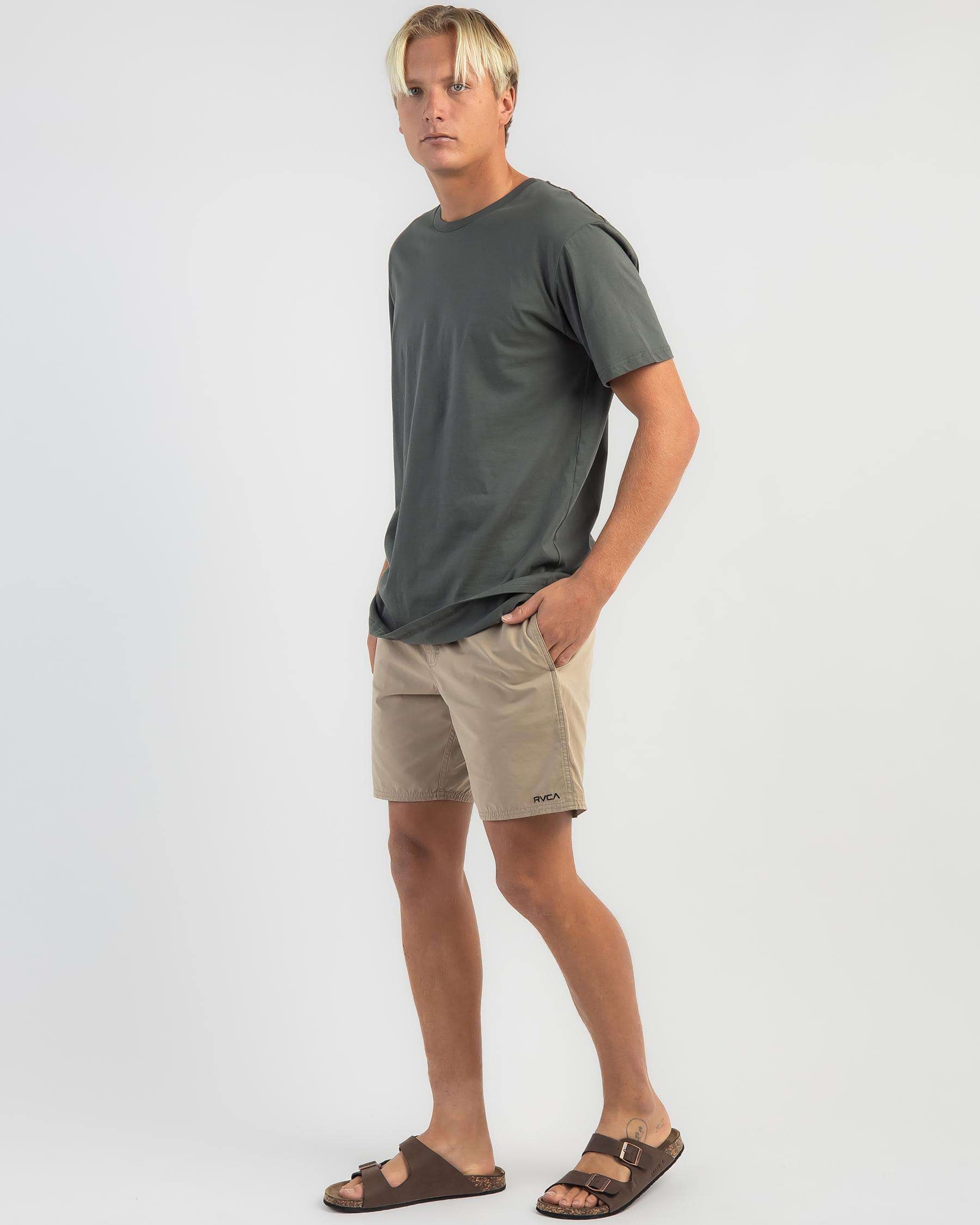 RVCA Opposites Elastic 2 Shorts In Timber - Fast Shipping & Easy ...