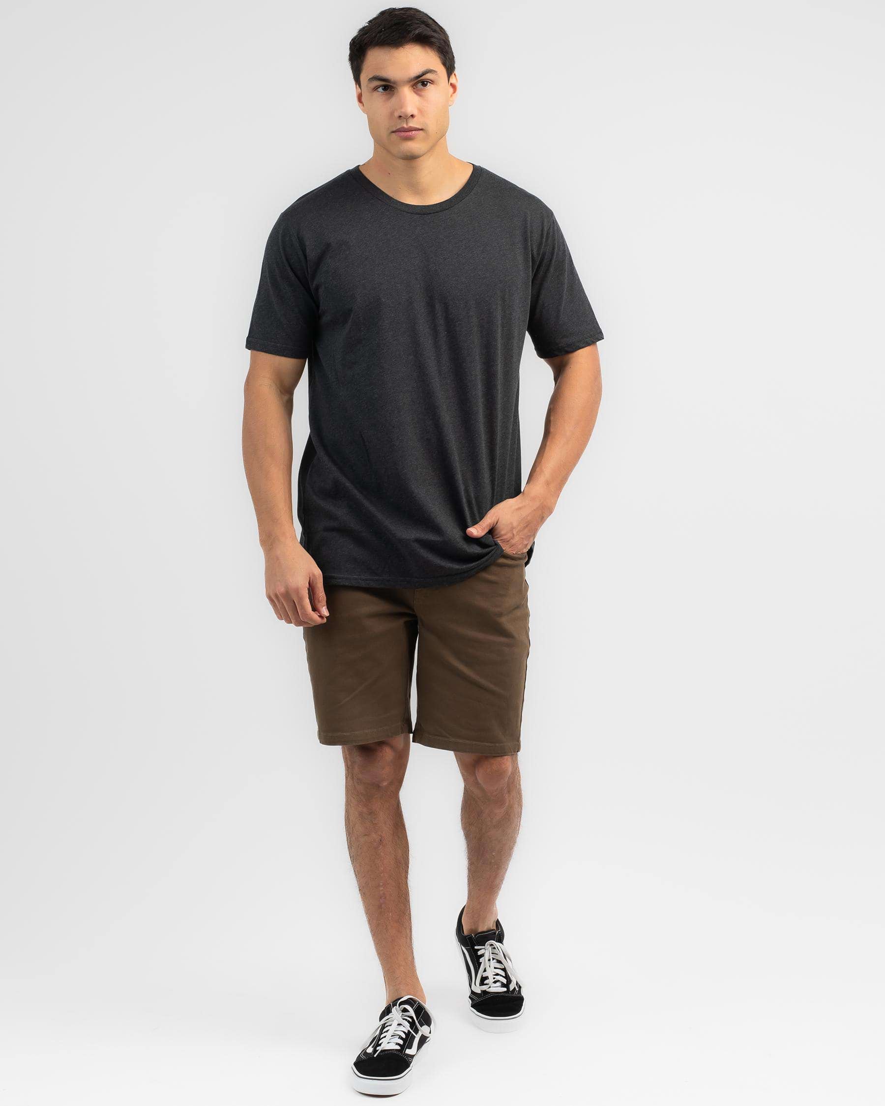 Lucid Essential 2.0 T-Shirt In Char Marle - Fast Shipping & Easy ...