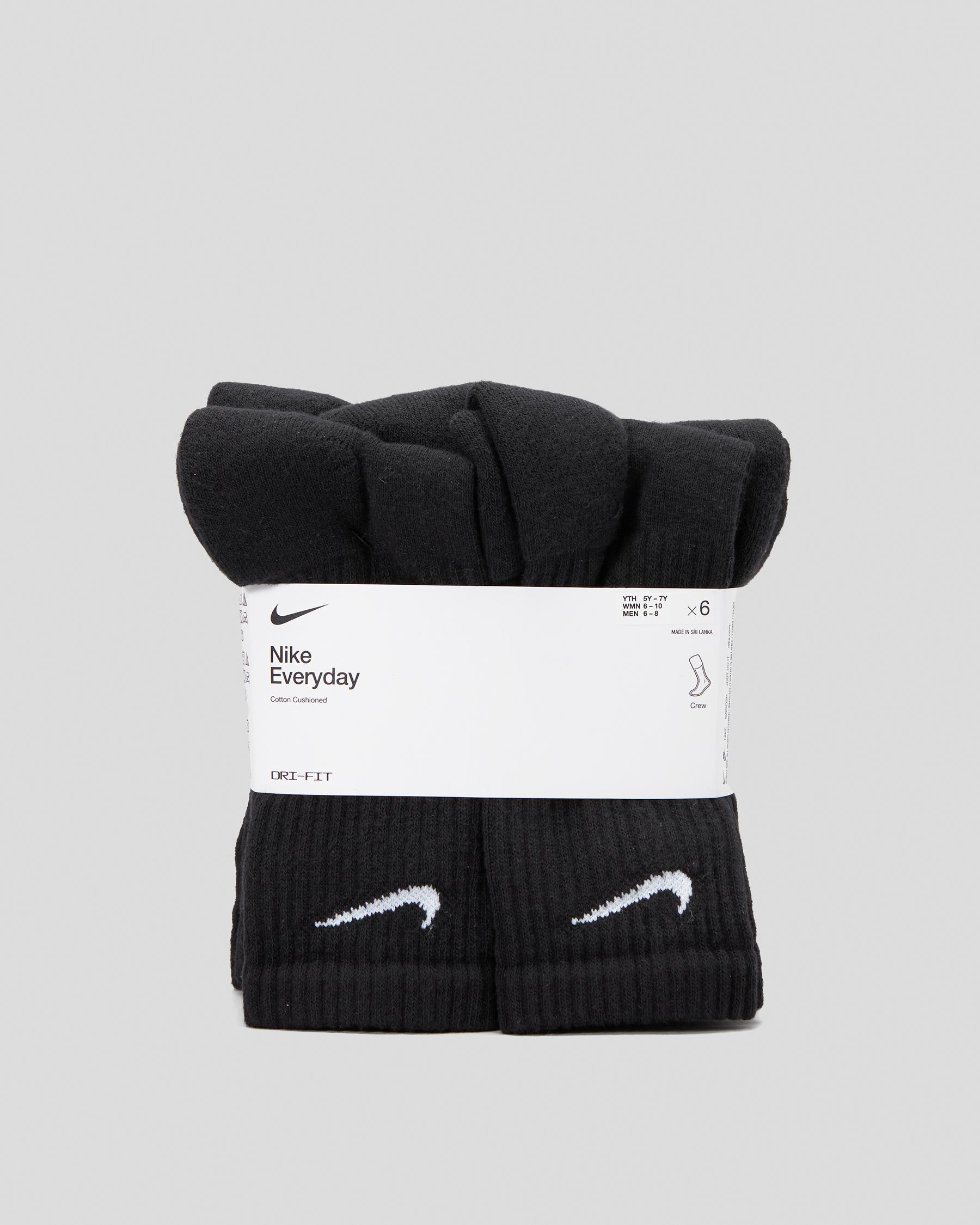 Nike Everyday Cushion Crew Sock Pack In Black Fast Shipping & Easy