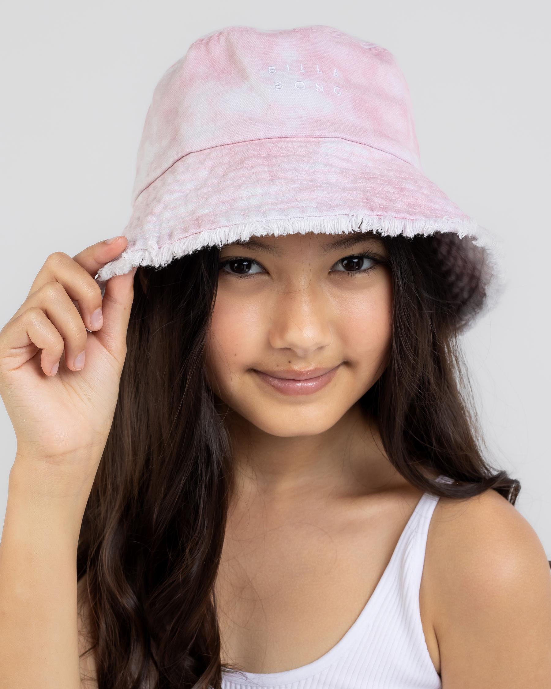 Shop Billabong Girls' Can't Wait Bucket Hat In Pink Fast Shipping