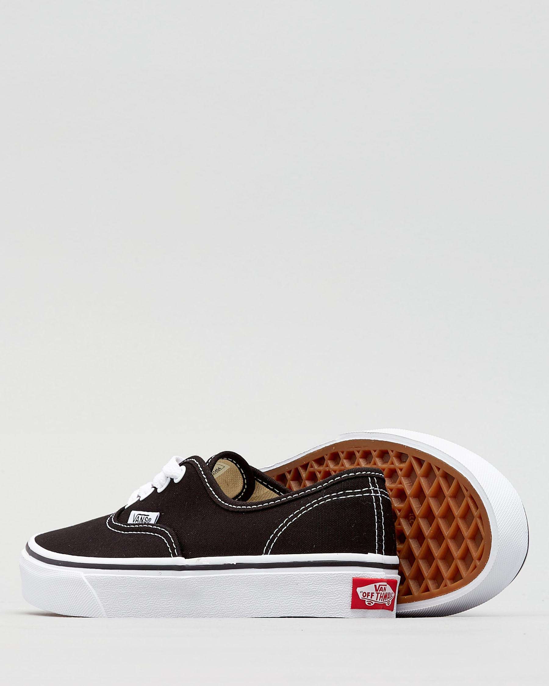 Vans Girls Authentic Shoes In Black/ White - Fast Shipping & Easy ...
