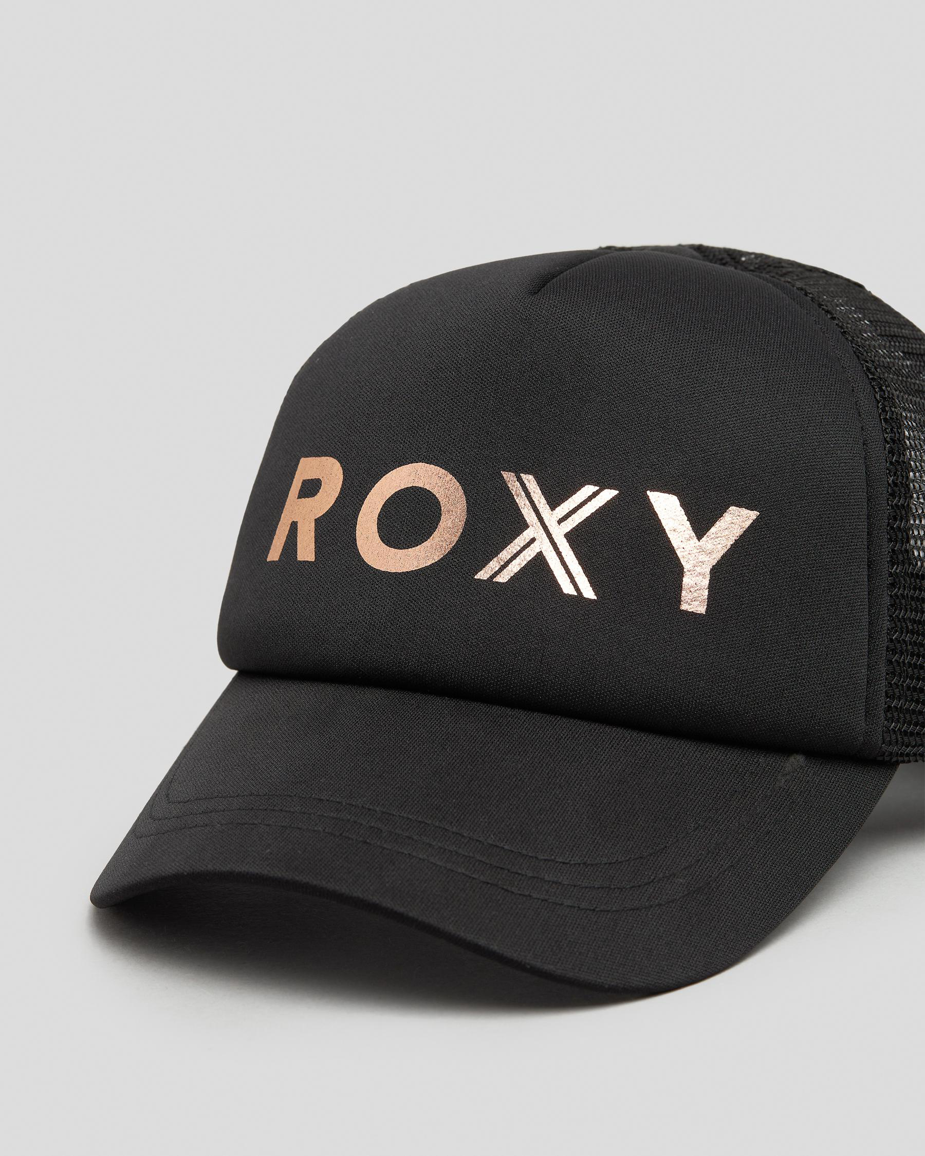 Shop Roxy Girls' Reggae Town Trucker Cap In Anthracite Fast Shipping