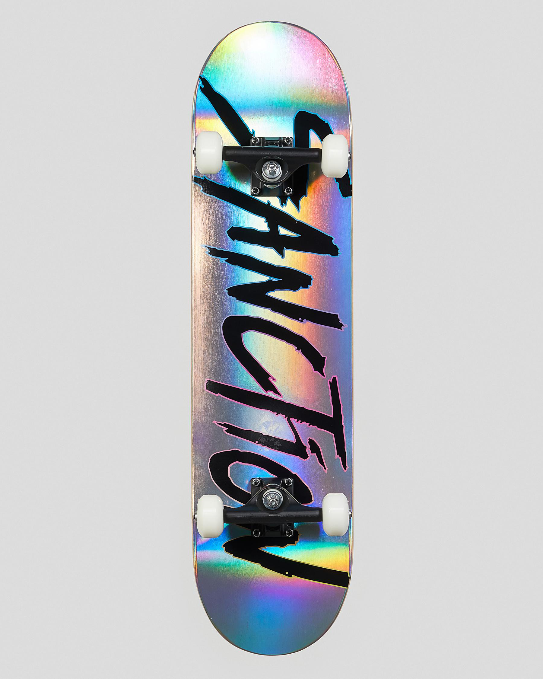 Shop Sanction Metallic Complete Skateboard In Multi Fast Shipping