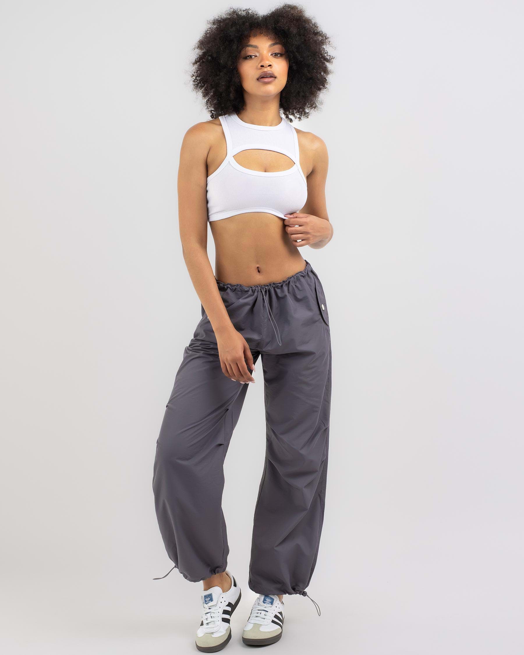 Ava And Ever Holly Cut Out Ultra Crop Top In White - Fast Shipping ...