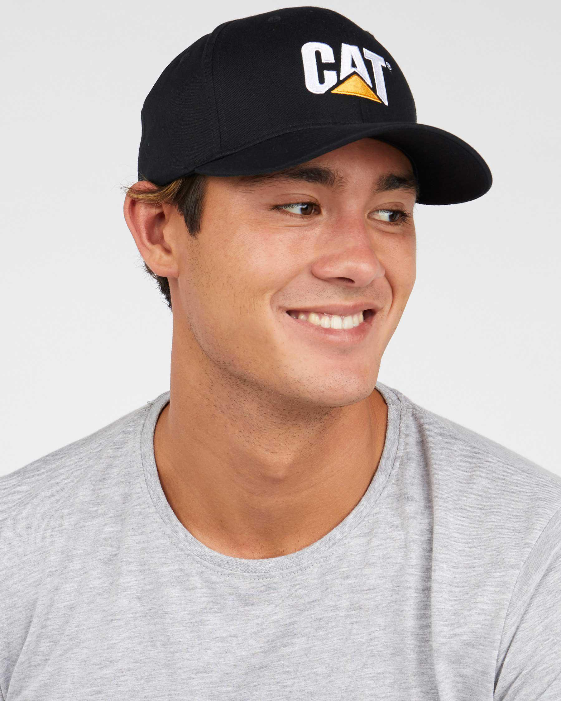 Shop Cat Trademark Stretch Fit Cap In Black - Fast Shipping & Easy ...