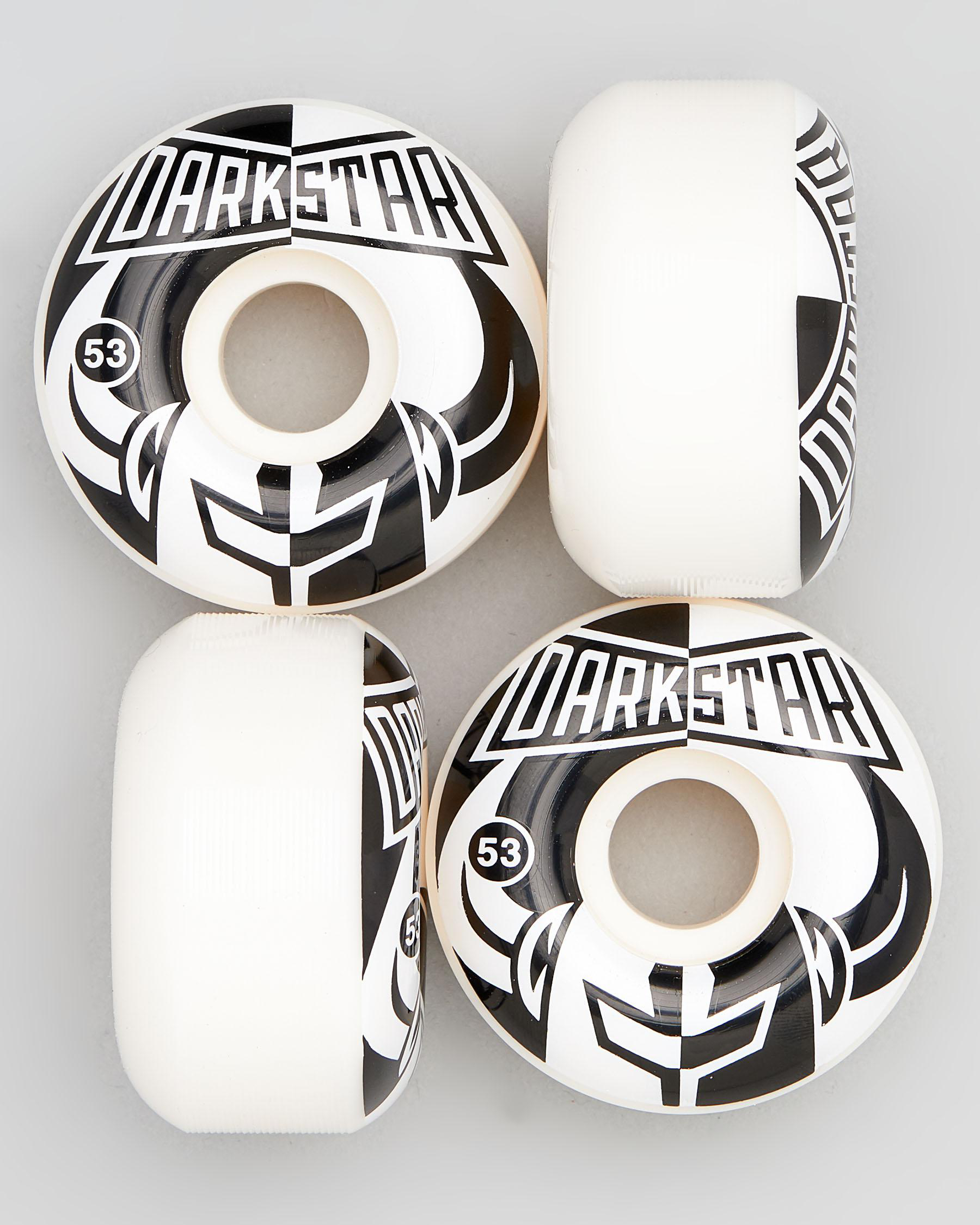 Shop Darkstar Divide 53mm Skateboard Wheels In Black/ White Fast