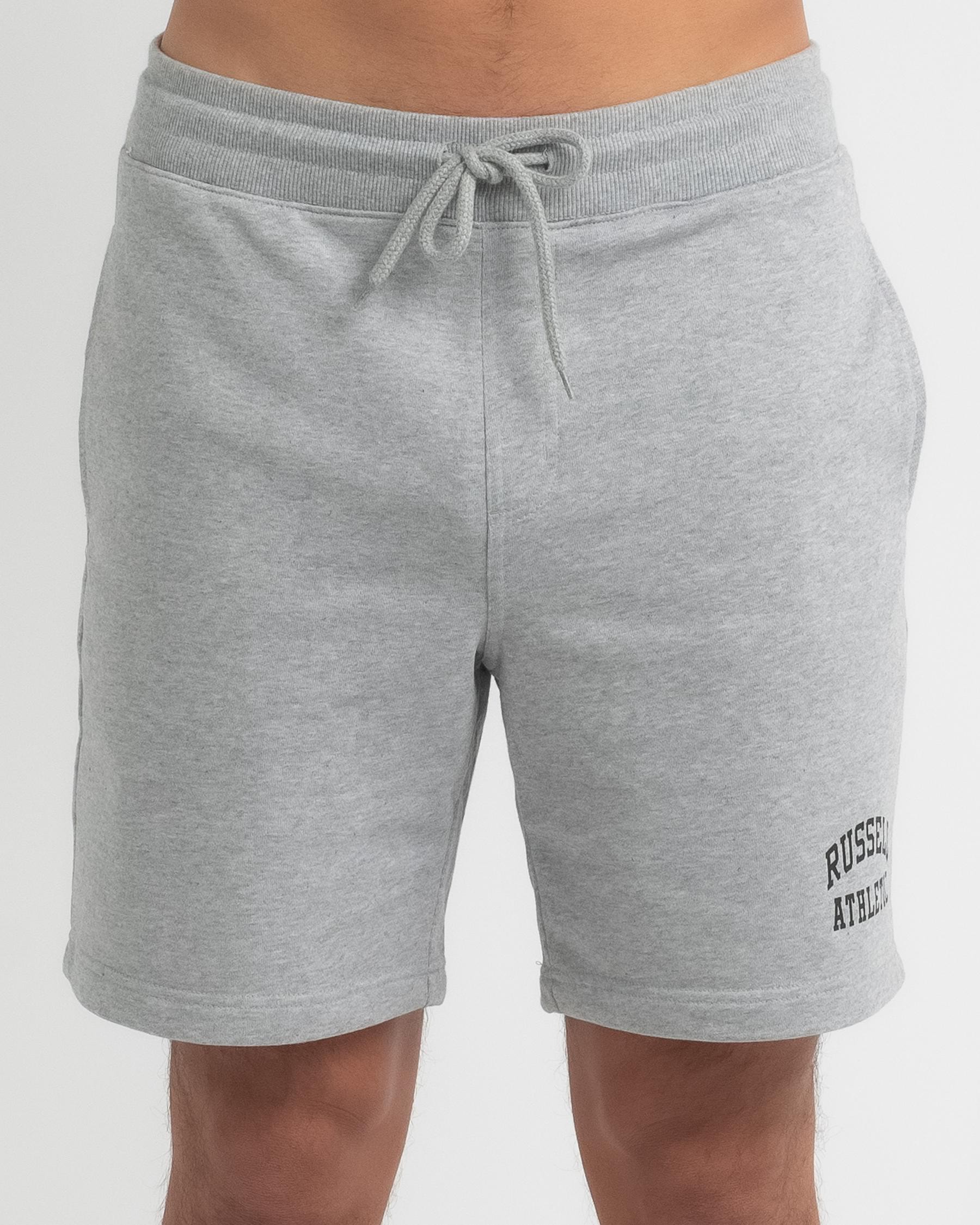 Shop Russell Athletic Russell Arch Logo Shorts In Grey Marle - Fast ...