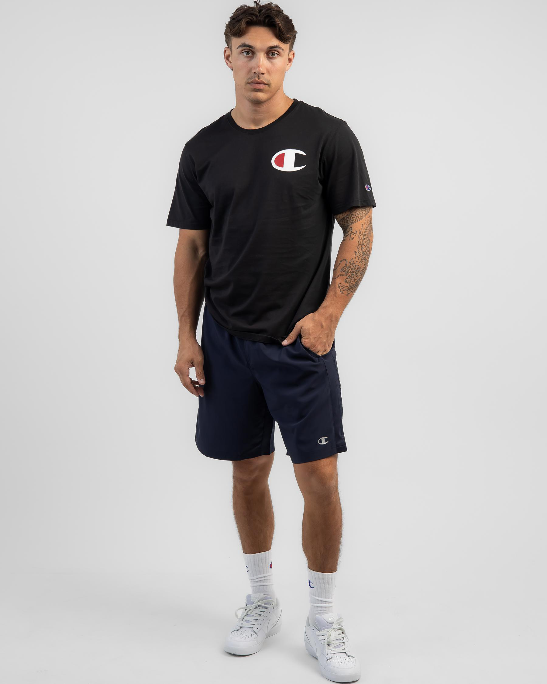 Shop Champion Demand Shorts In Navy - Fast Shipping & Easy Returns ...