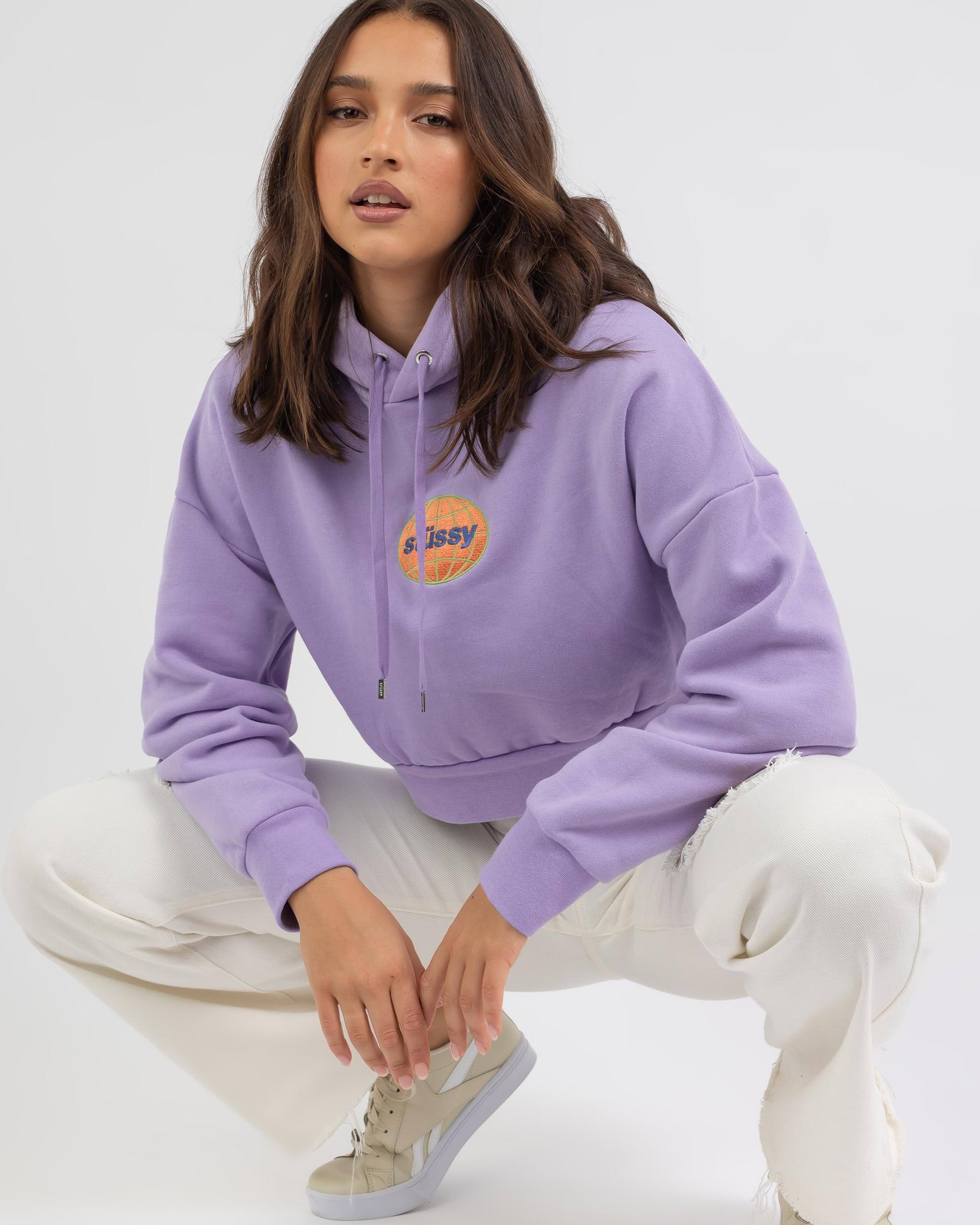 Stussy Globe Hoodie In Lavender - Fast Shipping & Easy Returns - City ...