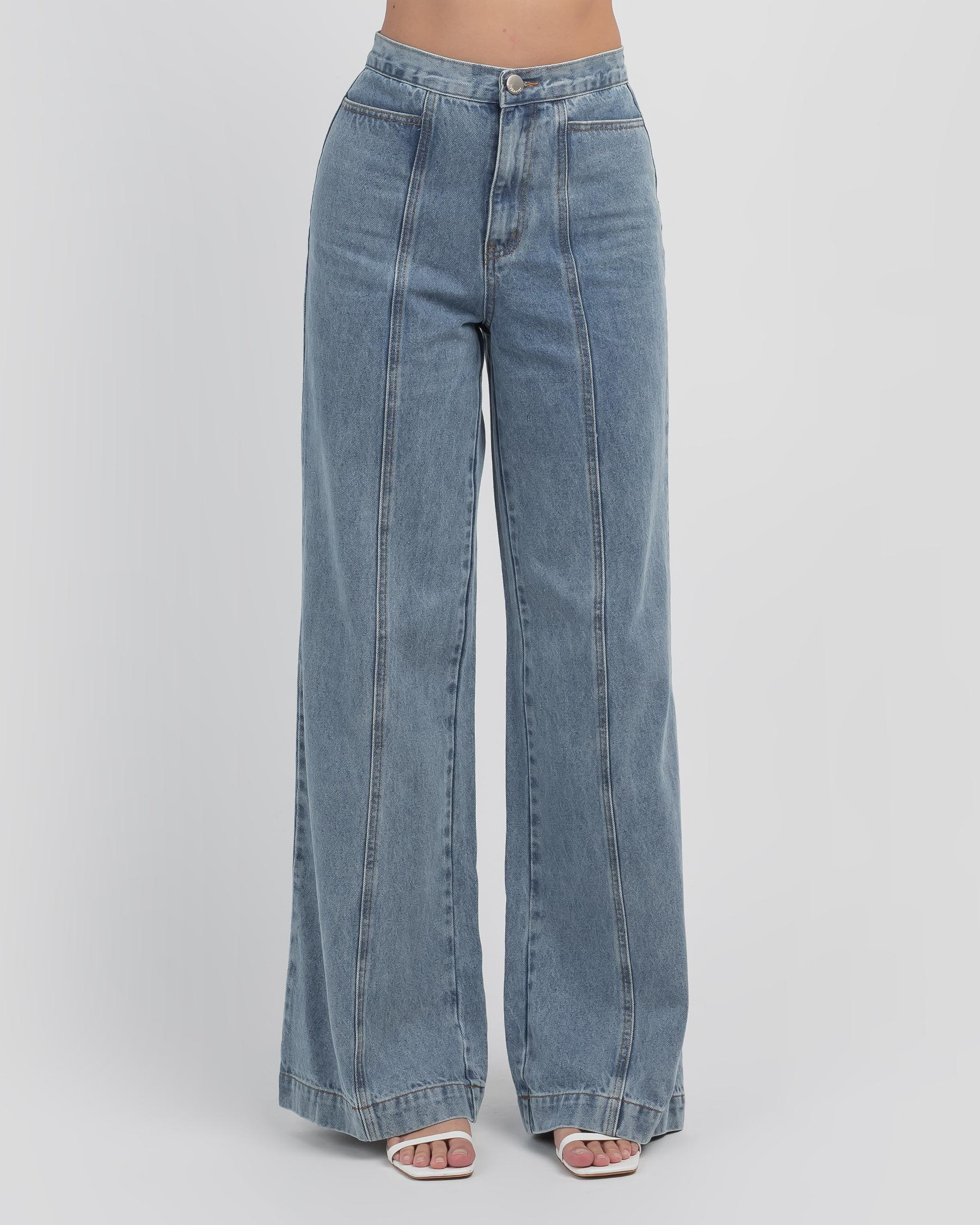 Ava And Ever Janis Wide Leg Jeans In Mid Blue | City Beach Australia