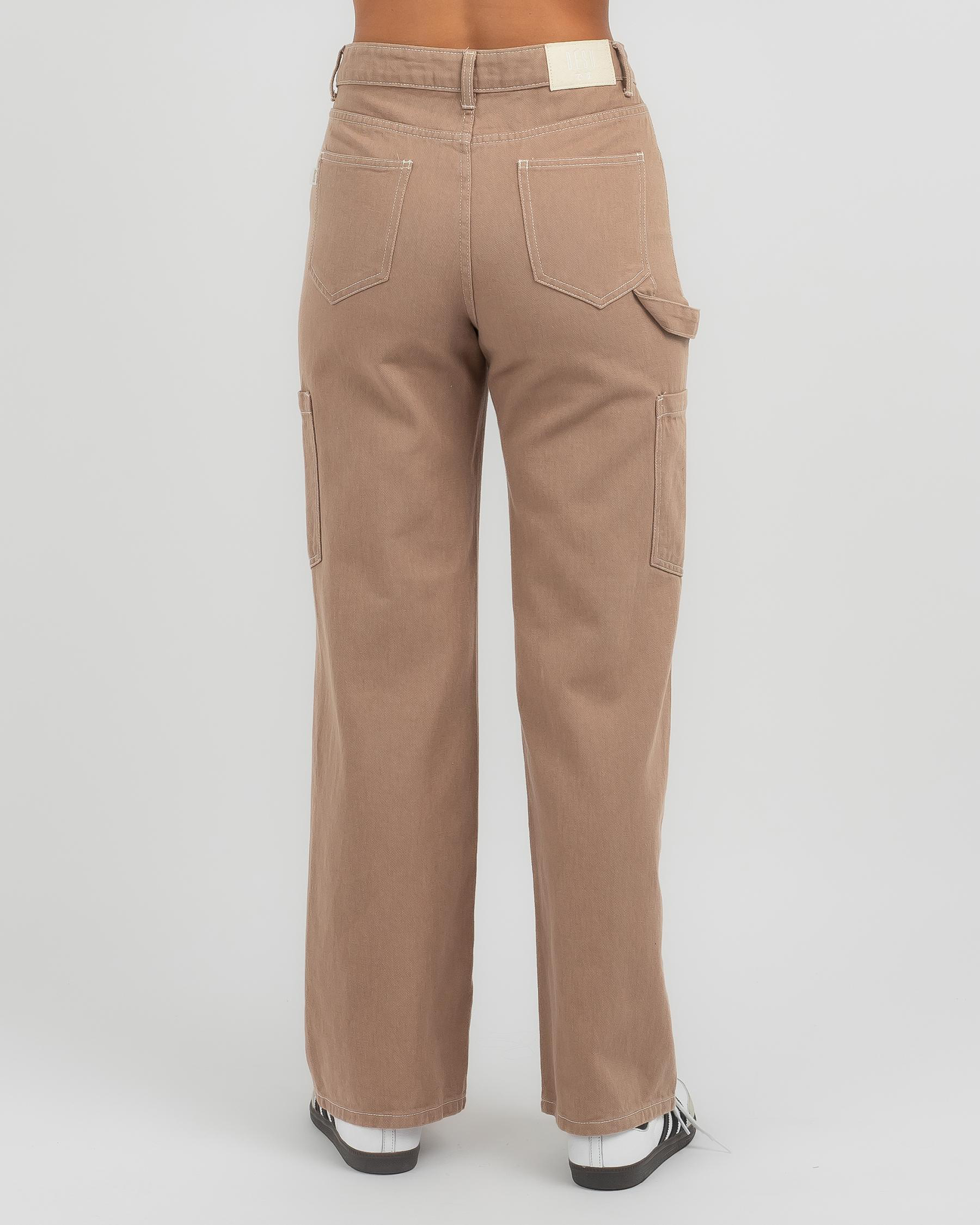 DESU Hound Dog Cargo Jeans In Milk Choc Fast Shipping & Easy Returns