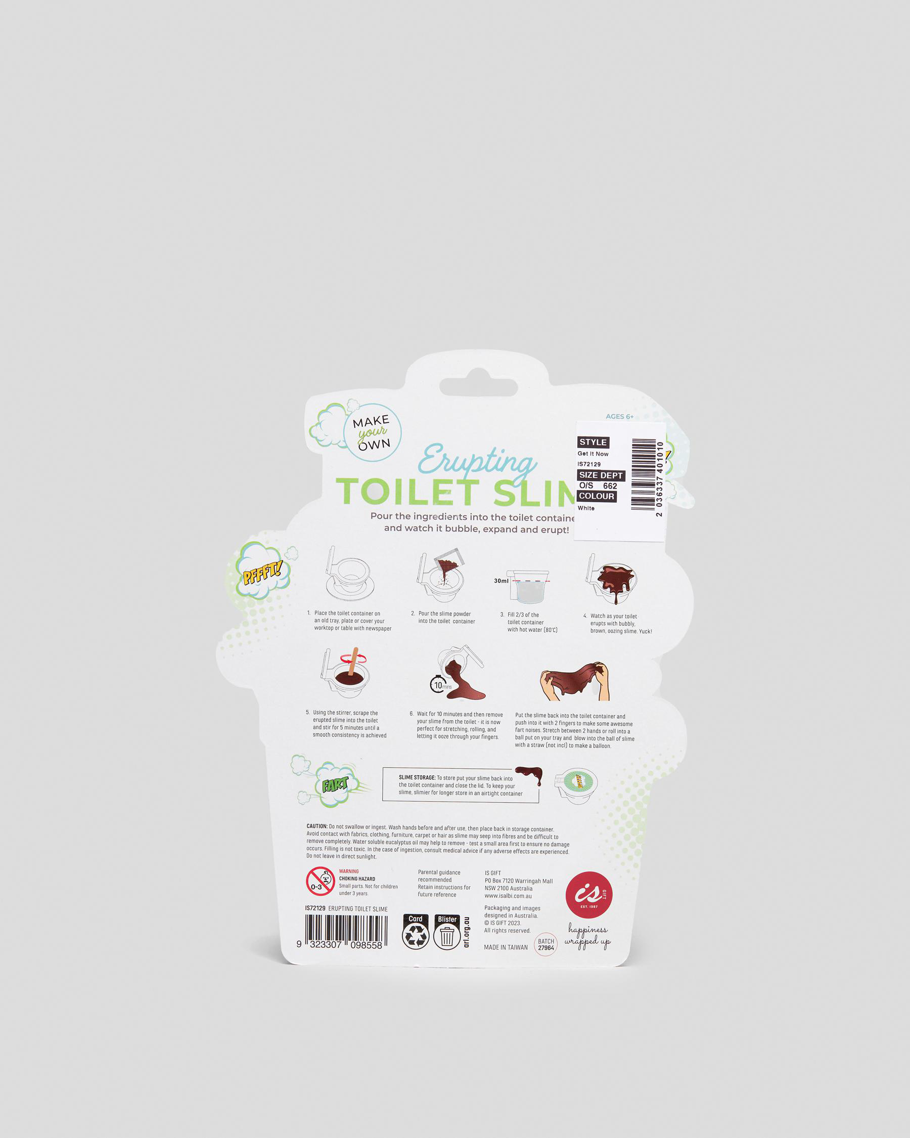 Make Your Own Erupting Toilet Slime