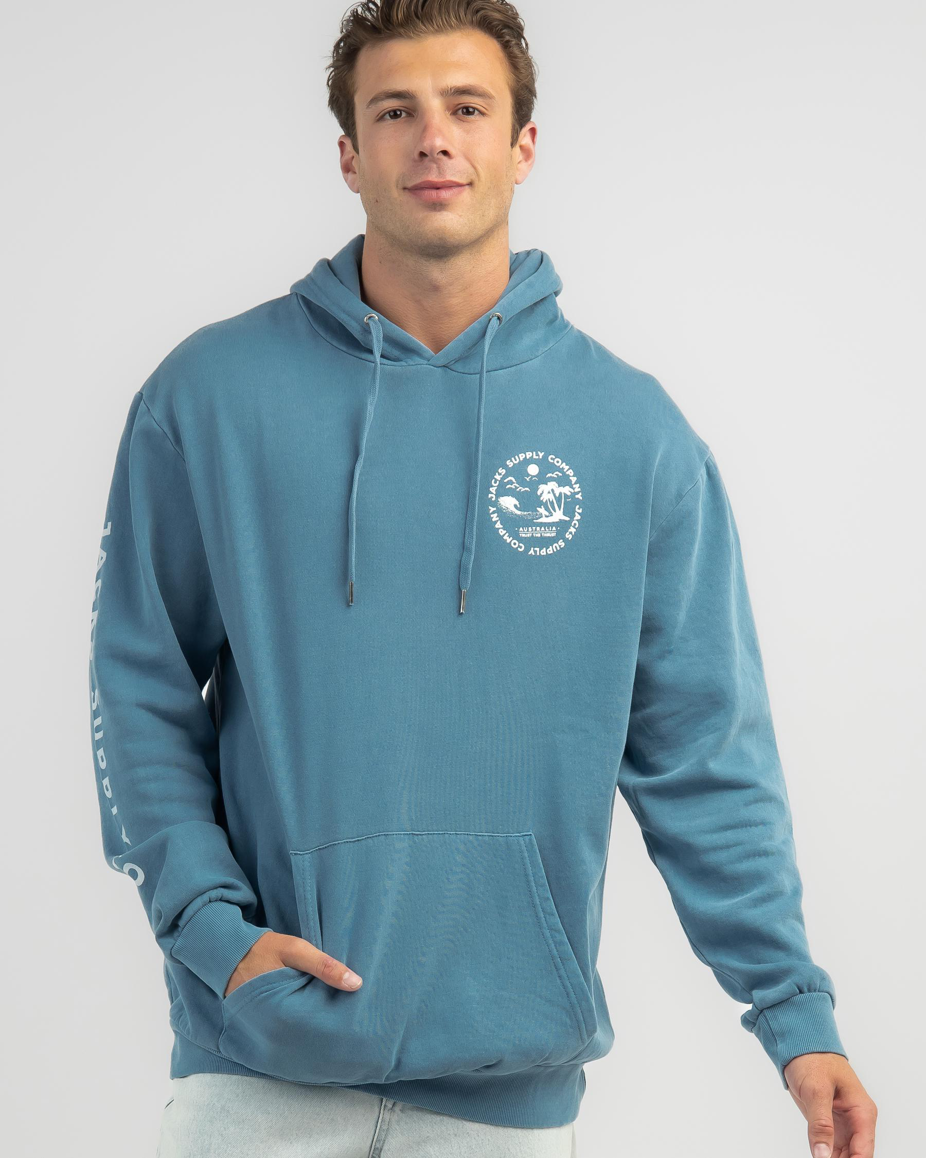 Shop Jacks Haven Hoodie In Surf Blue Fast Shipping & Easy Returns