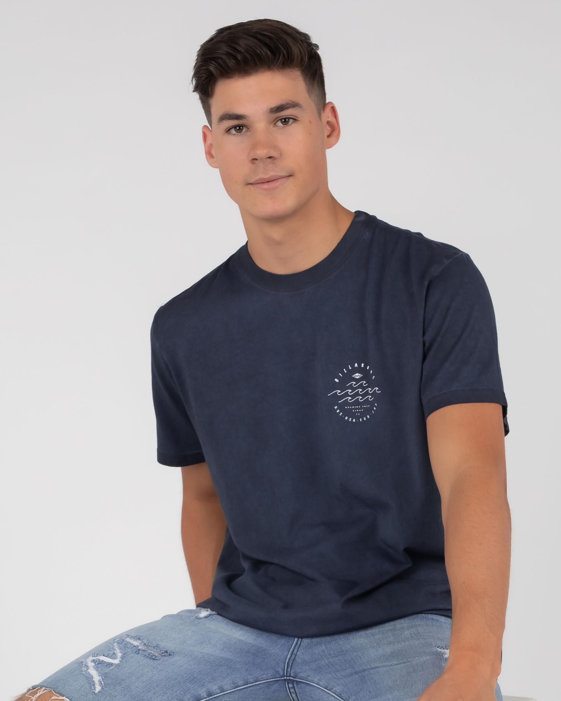 Billabong Big Wave Dave TShirt In Navy Fast Shipping & Easy Returns