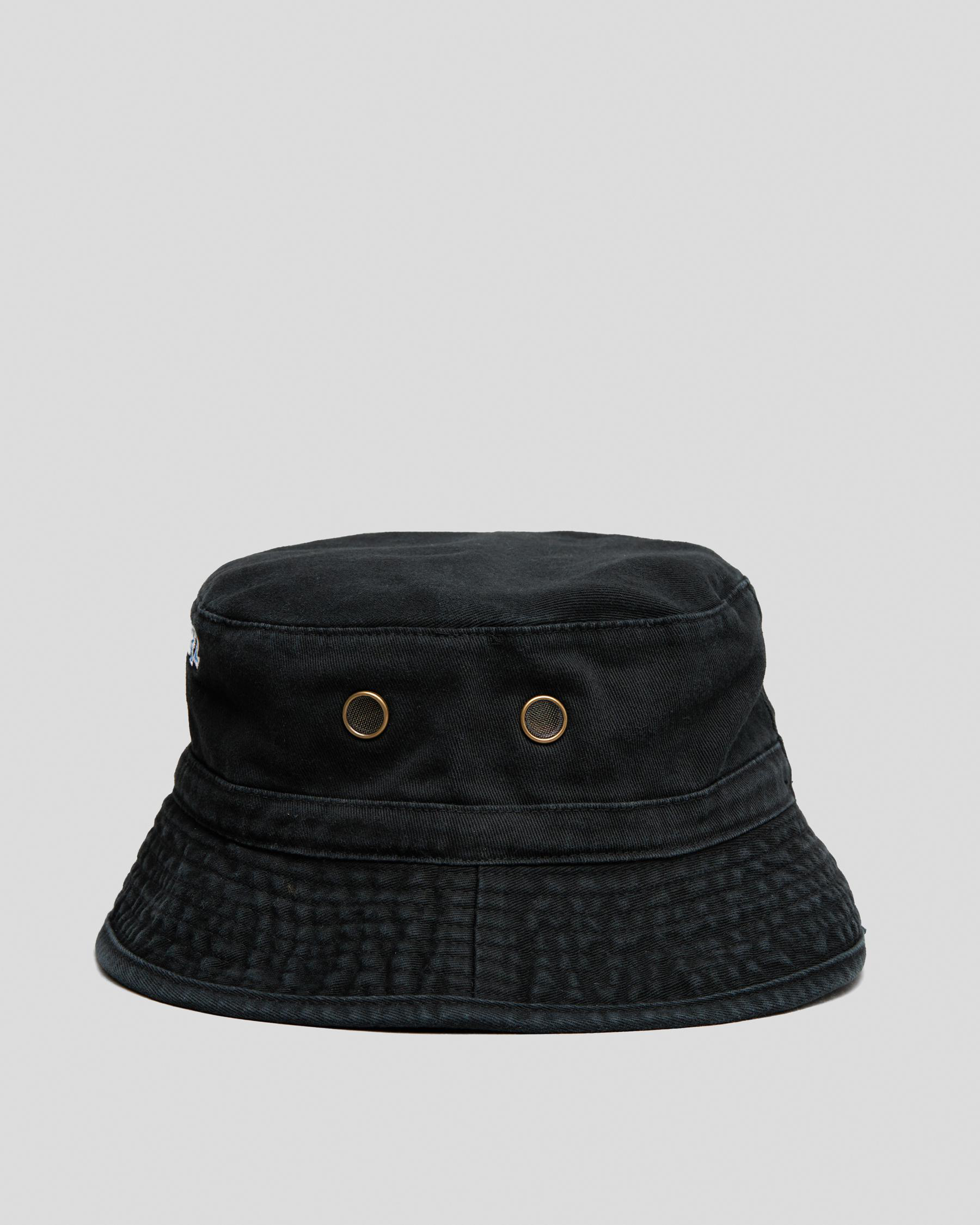 Rip Curl Icons Mid Brim Hat In Washed Black - Fast Shipping & Easy ...