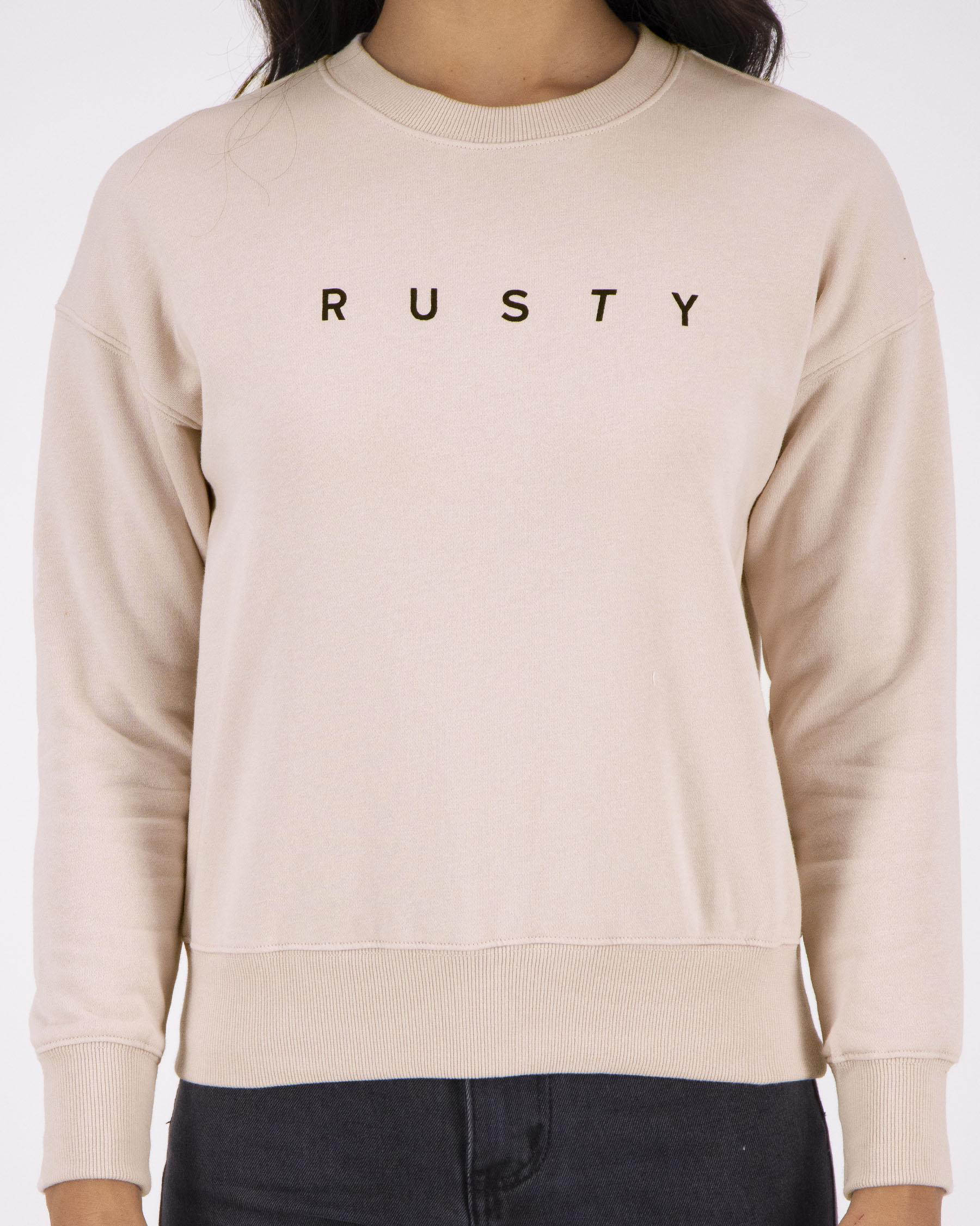 Shop Rusty Essentials Crewneck Sweatshirt In Hushed Violet - Fast ...