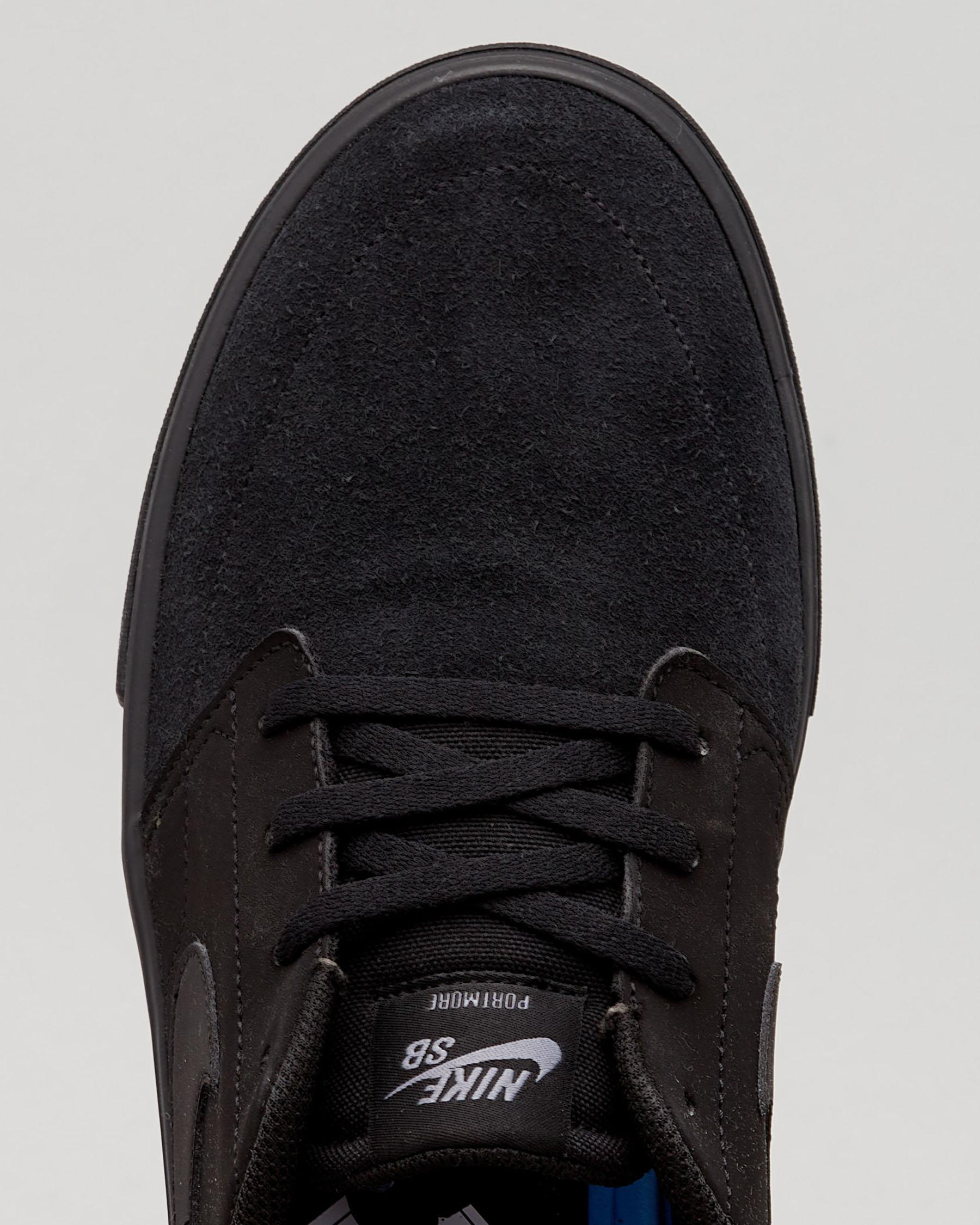 Nike Portmore Shoes In Black/black - Fast Shipping & Easy Returns ...