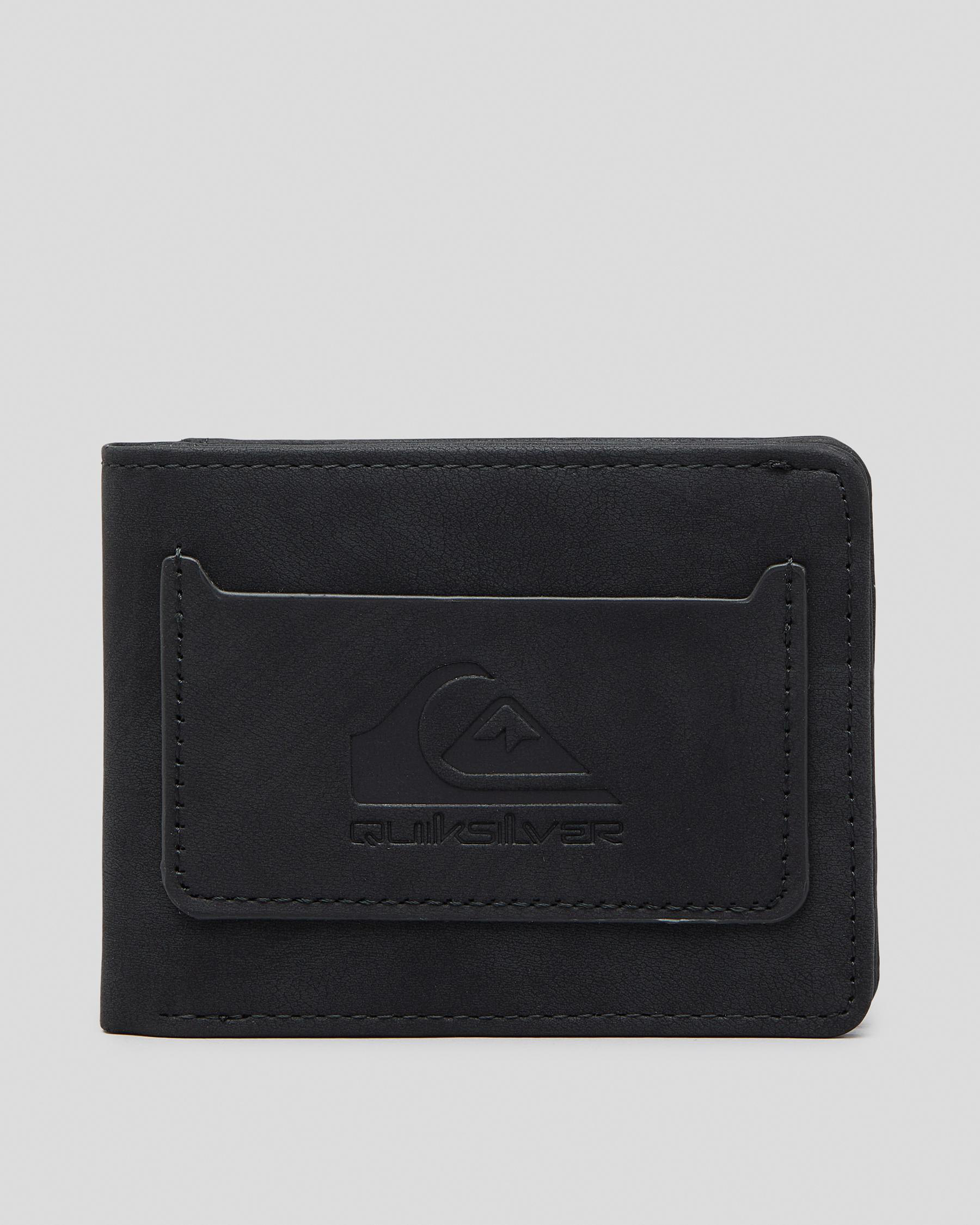 Shop Quiksilver Over Jealous Wallet In Black Fast Shipping & Easy