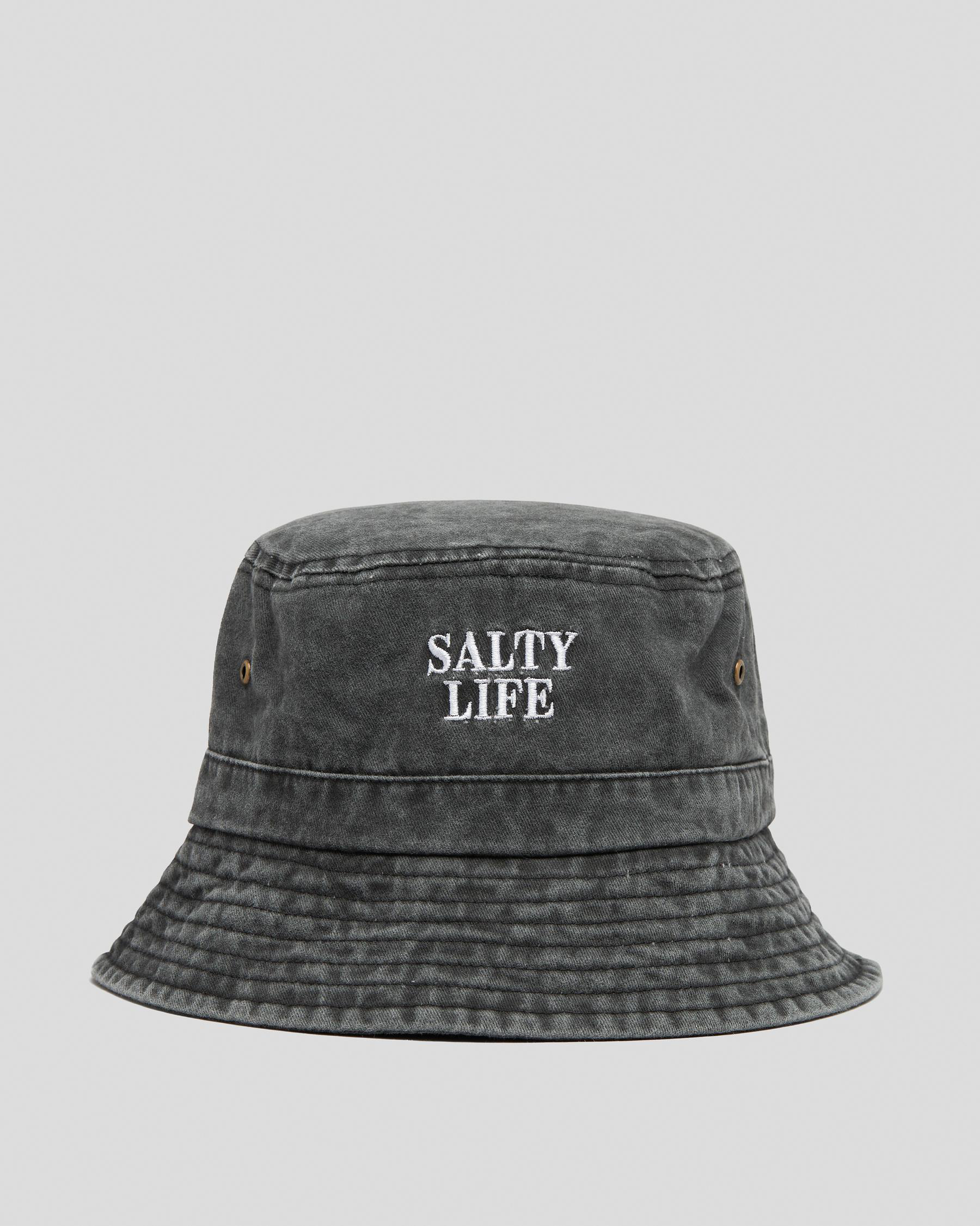 Shop Salty Life Gilligan Bucket Hat In Black Fast Shipping & Easy