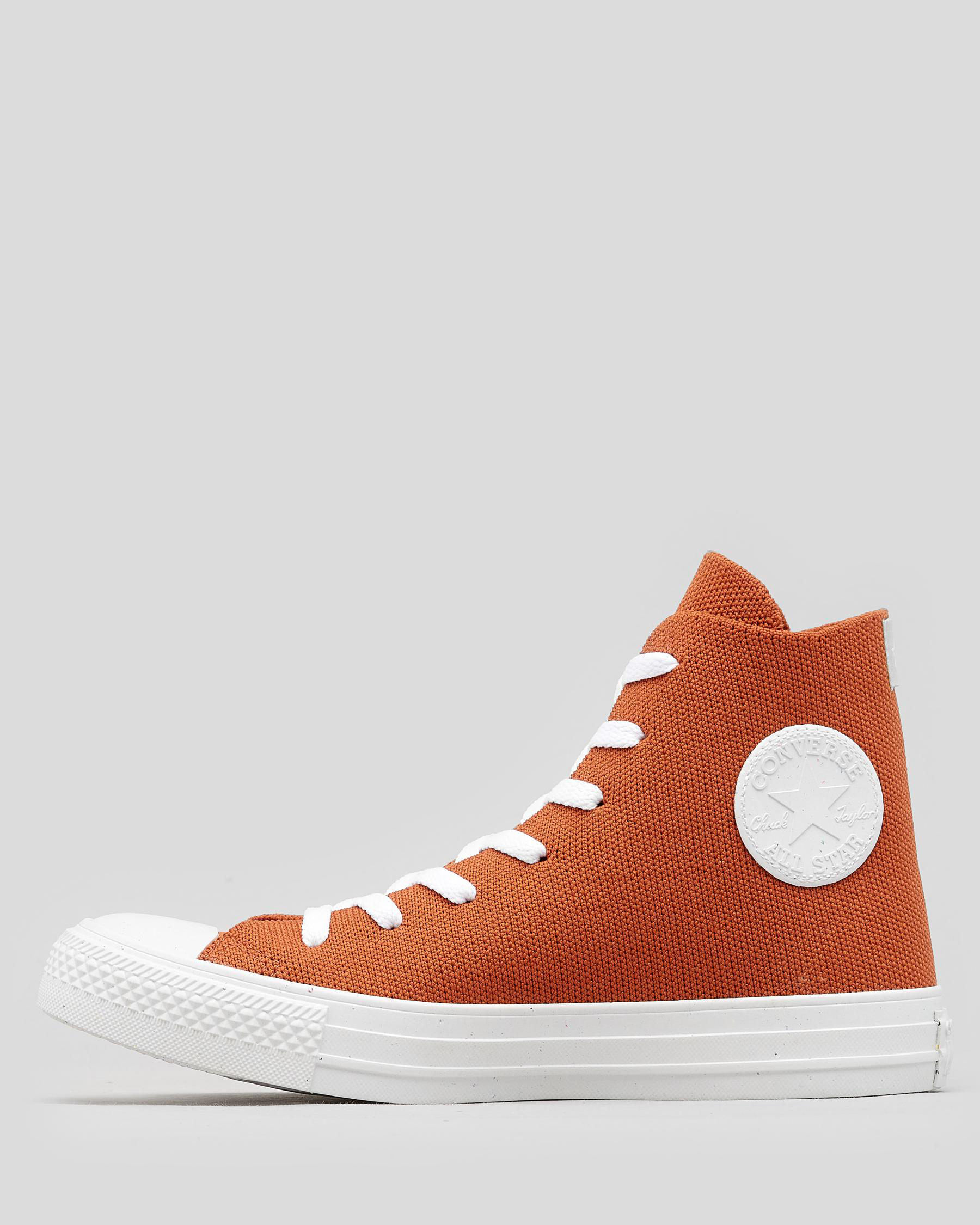 Converse Womens Chuck Taylor All Star Knit Hi Top Shoes In