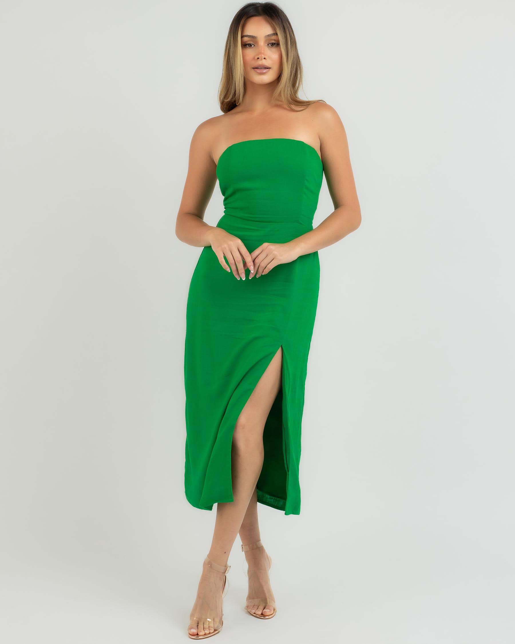 Shop Ava And Ever Scout Midi Dress In Green - Fast Shipping & Easy ...