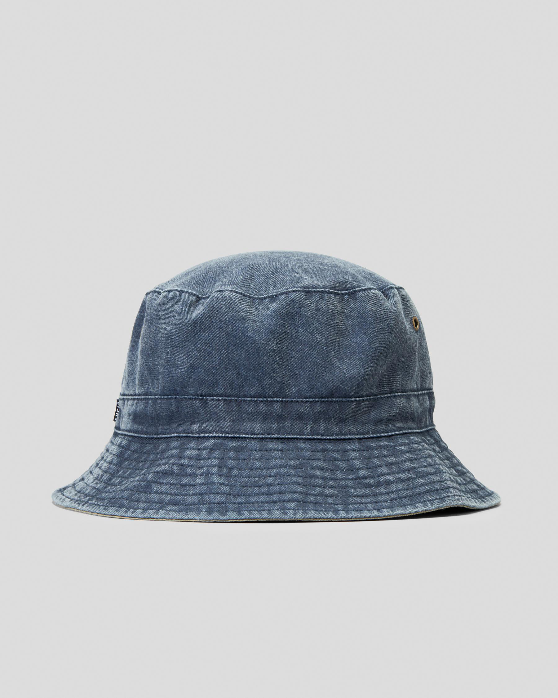 Lucid Enforcer Reversible Bucket Hat In Denim Blue/stone FREE