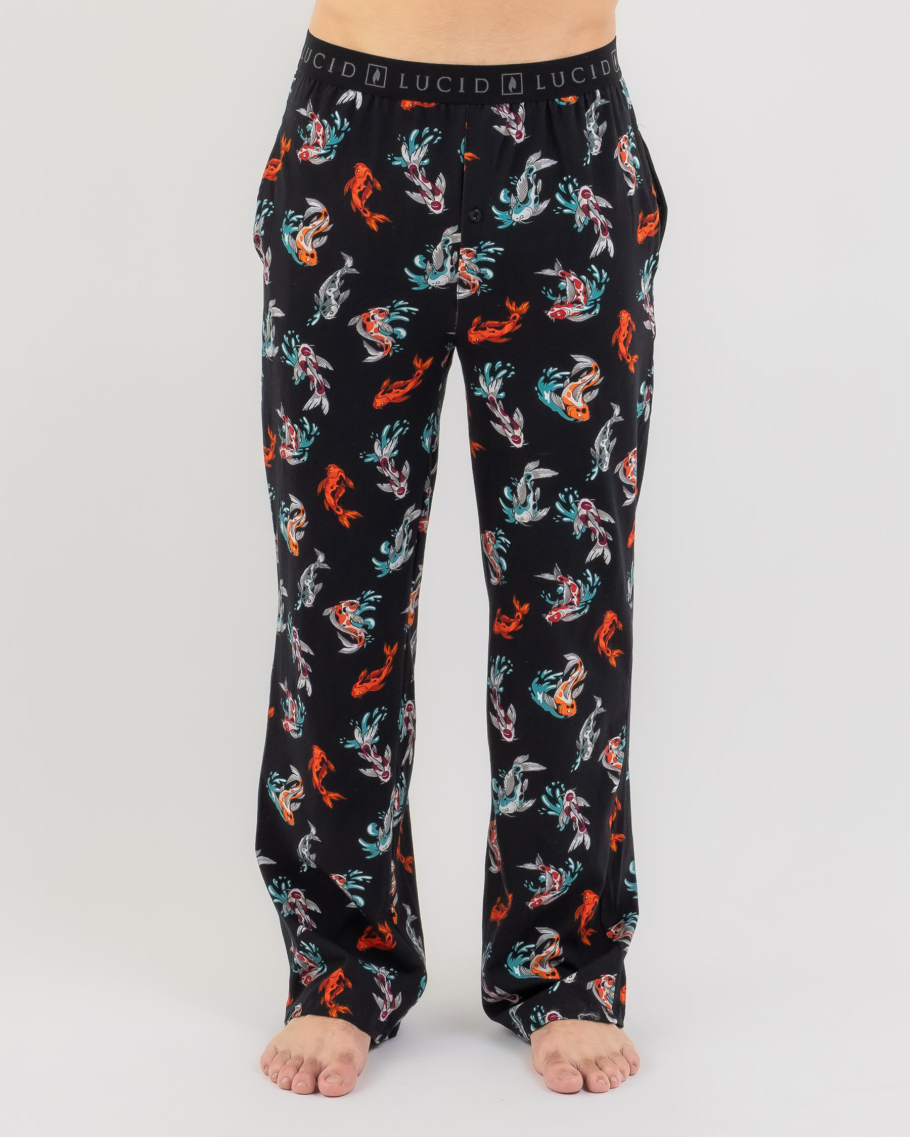 Shop Lucid Koi Fish Pyjamas In Black - Fast Shipping & Easy Returns ...