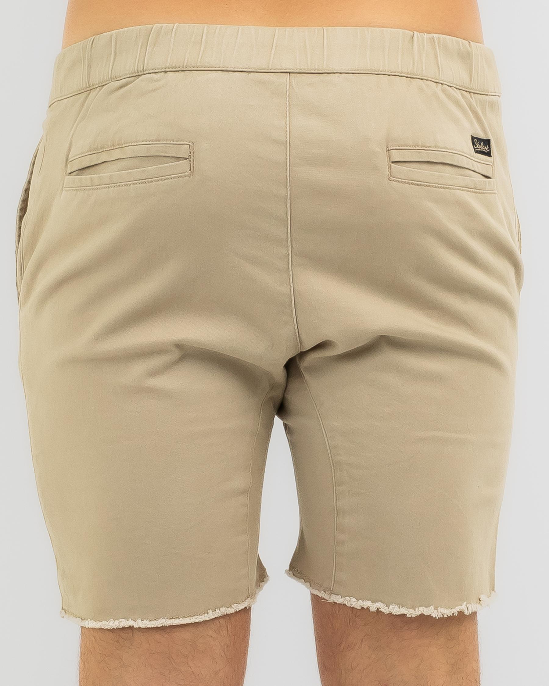 Shop Skylark Erase Drop Crotch Walk Shorts In Lt Sand - Fast Shipping ...