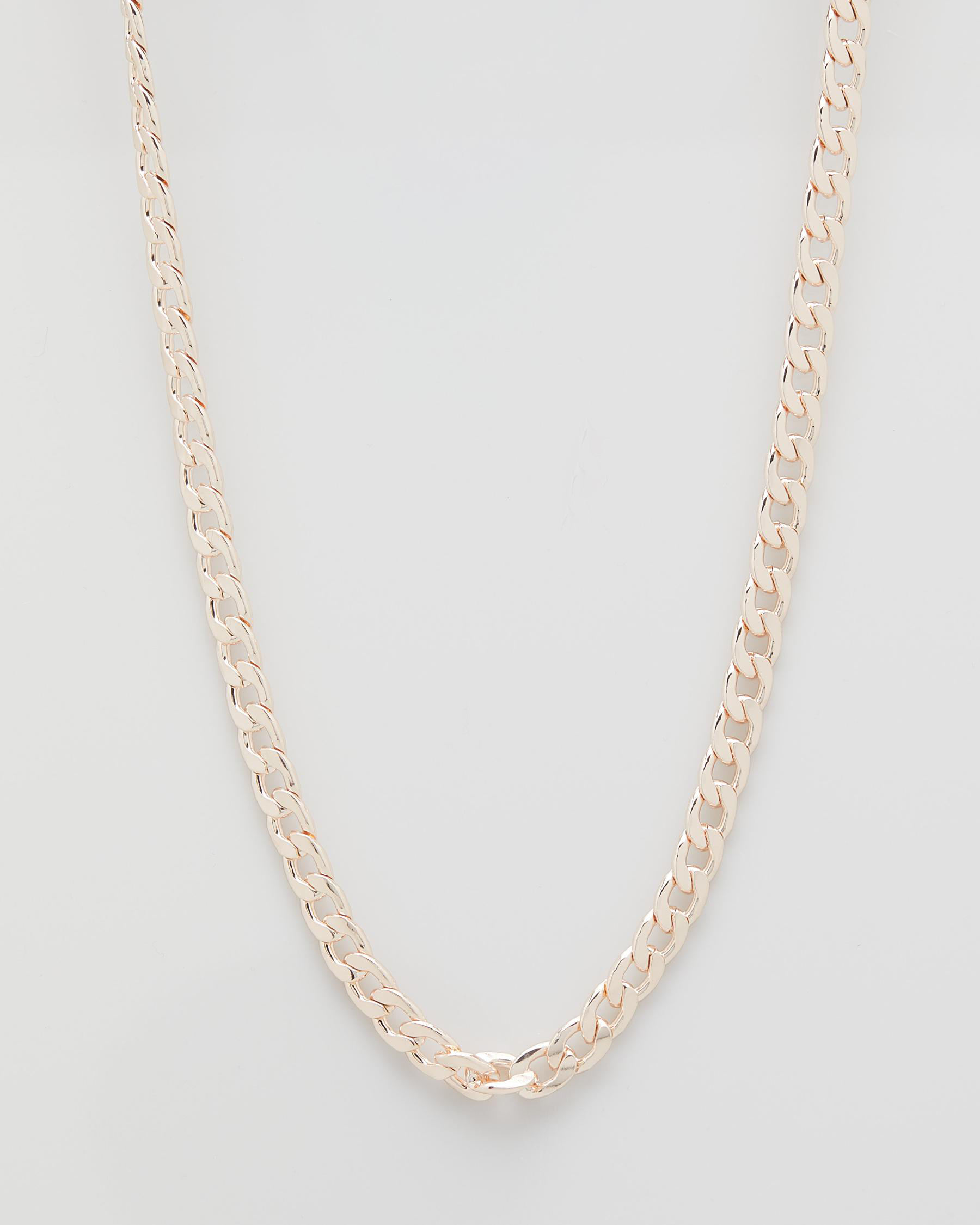 Shop REPUBLIK Rose Gold Chain Necklace In Rose Gold Fast Shipping