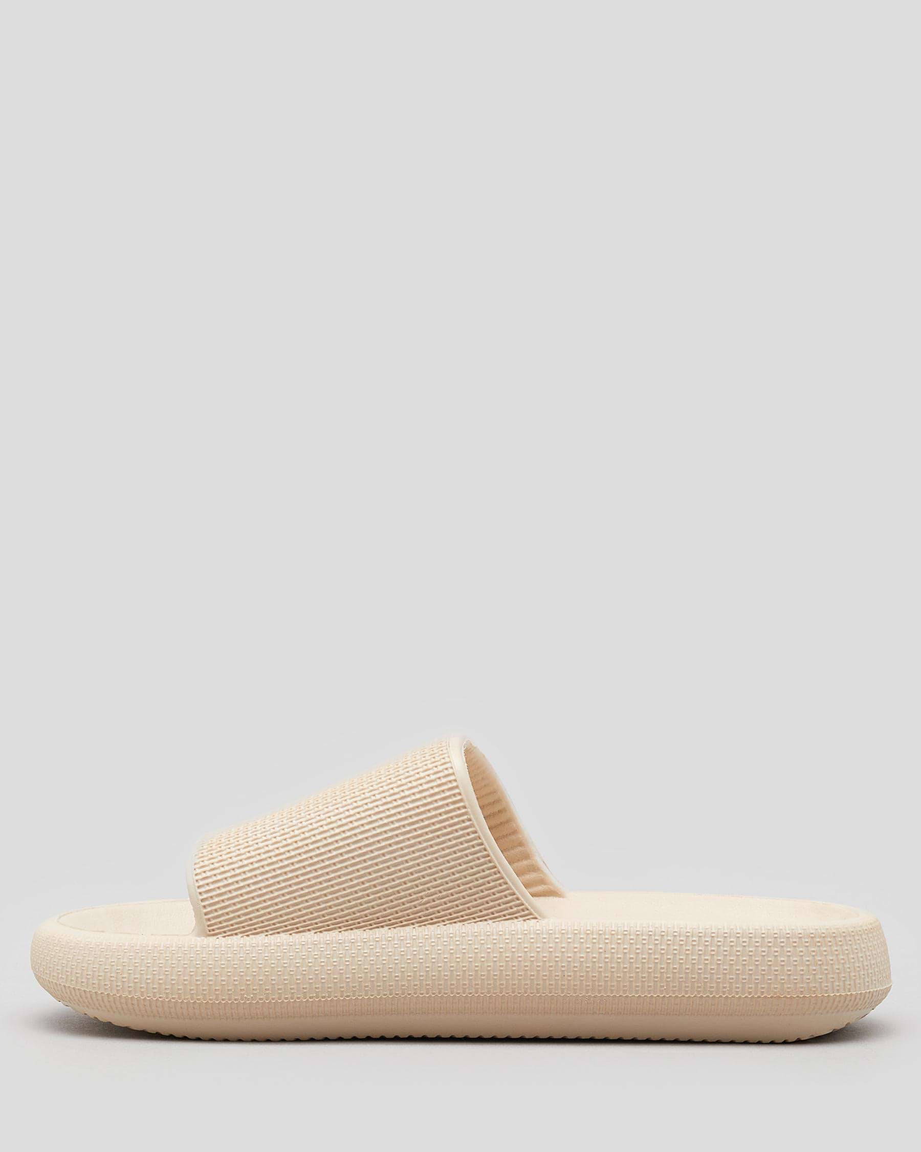 Ava And Ever Summer Slide Sandals In Cream - Fast Shipping & Easy ...