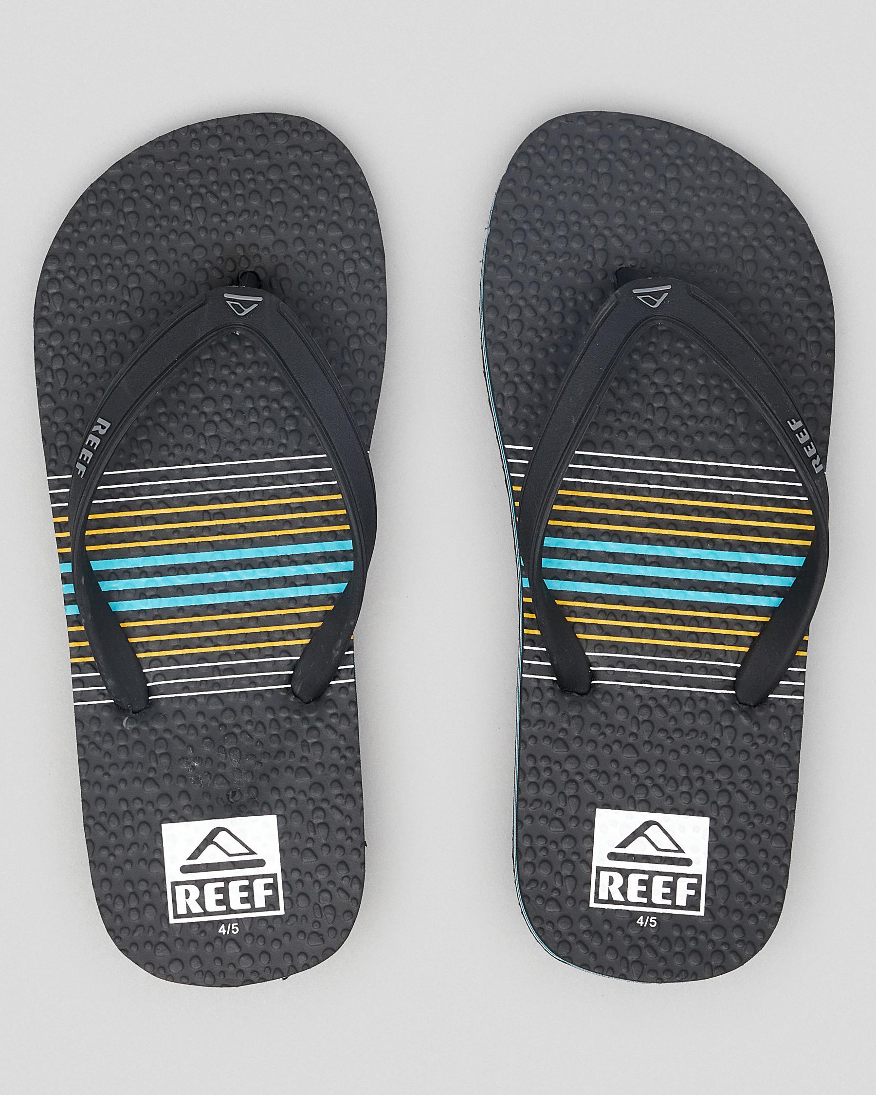 Reef Boys' Switchfoot Thongs In Aqua/orange Stripe - Fast Shipping ...