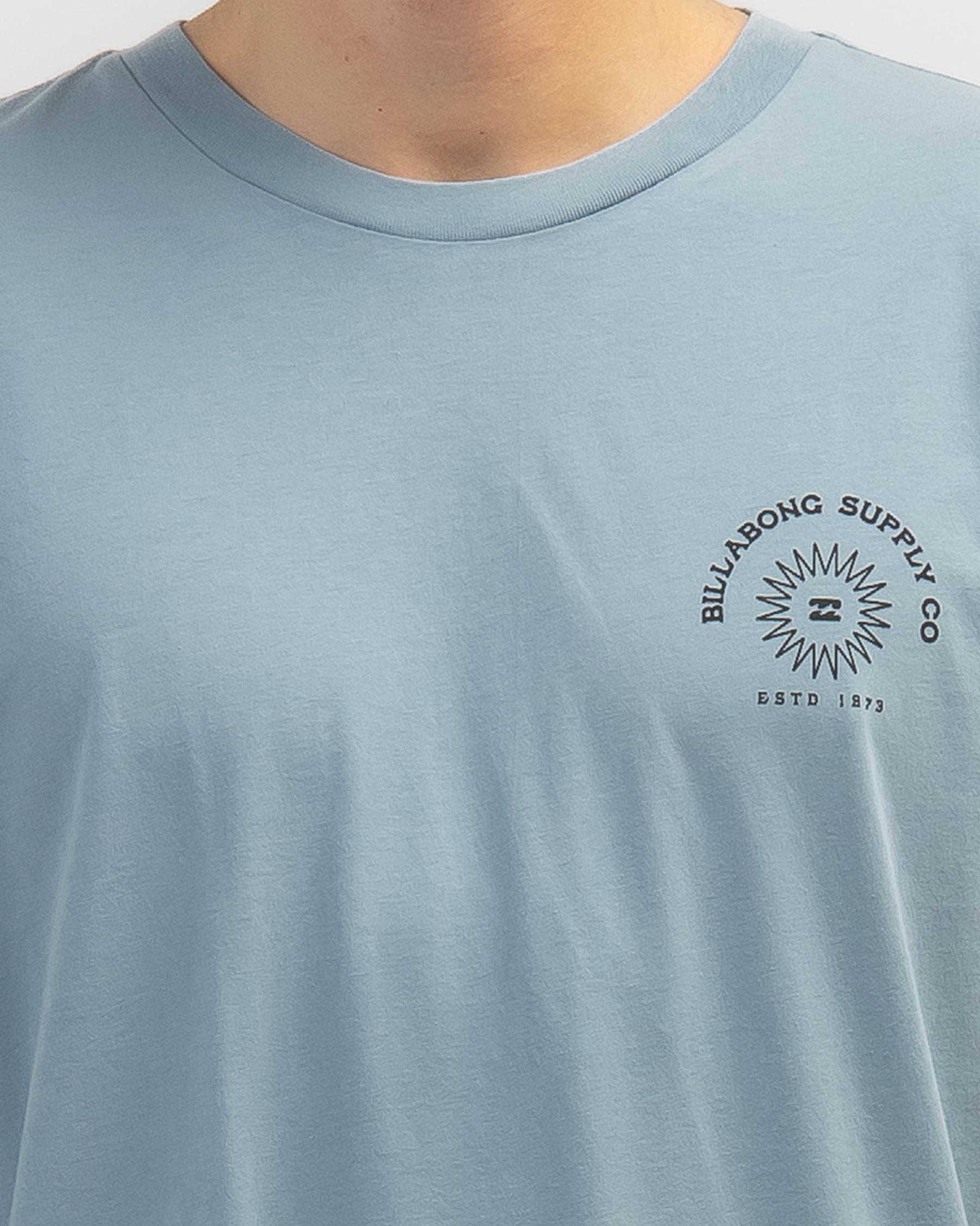 Shop Billabong Sundown T-Shirt In Washed Blue - Fast Shipping & Easy ...