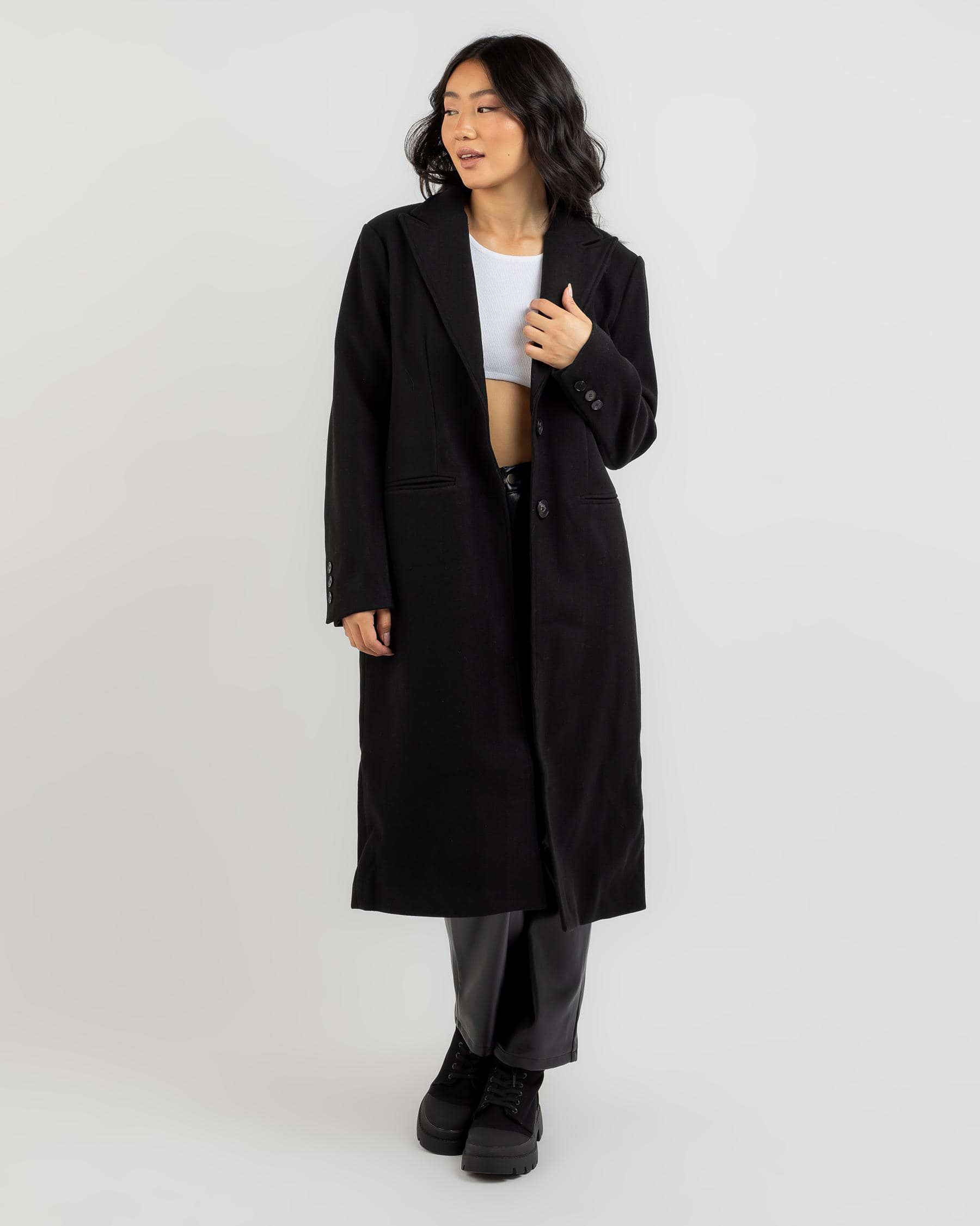 Shop Ava And Ever Cindy Coat In Black - Fast Shipping & Easy Returns ...