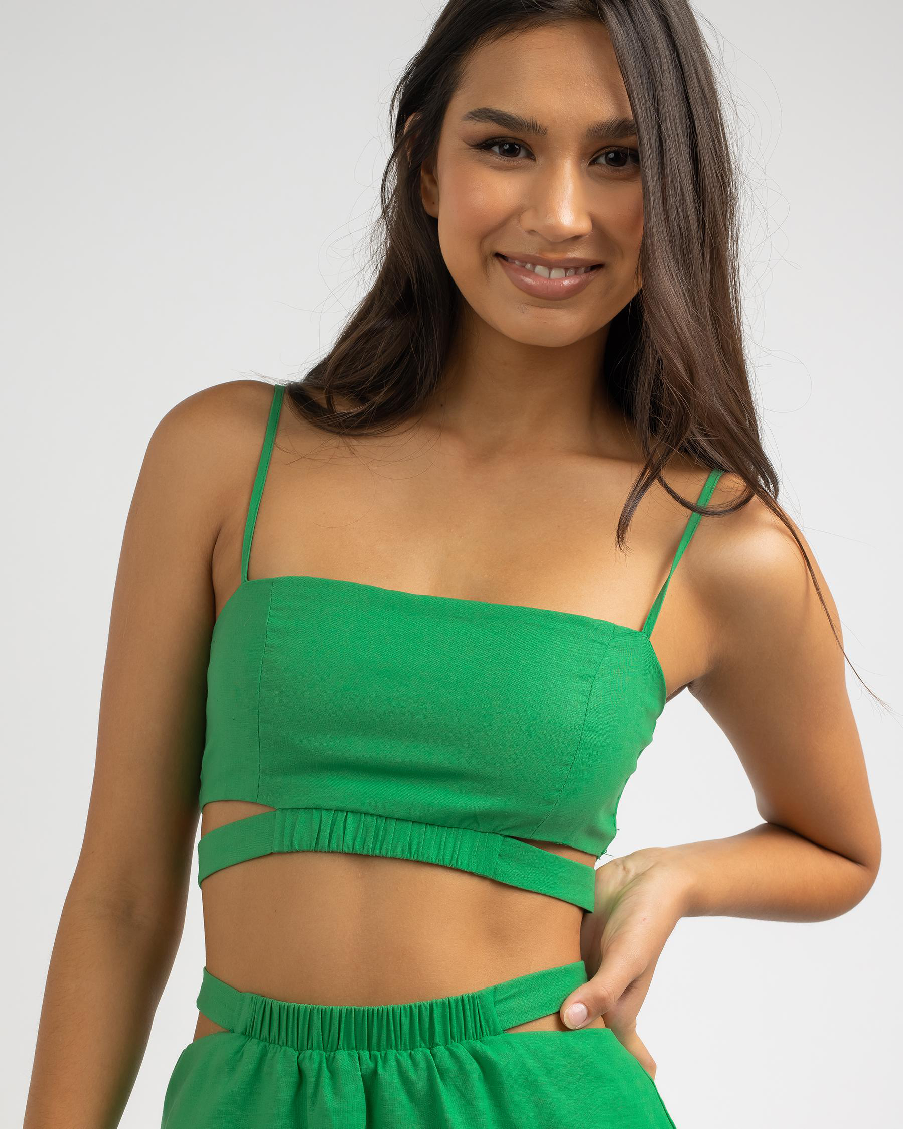 Shop Alive Girl PHOEBE TOP In Green - Fast Shipping & Easy Returns ...