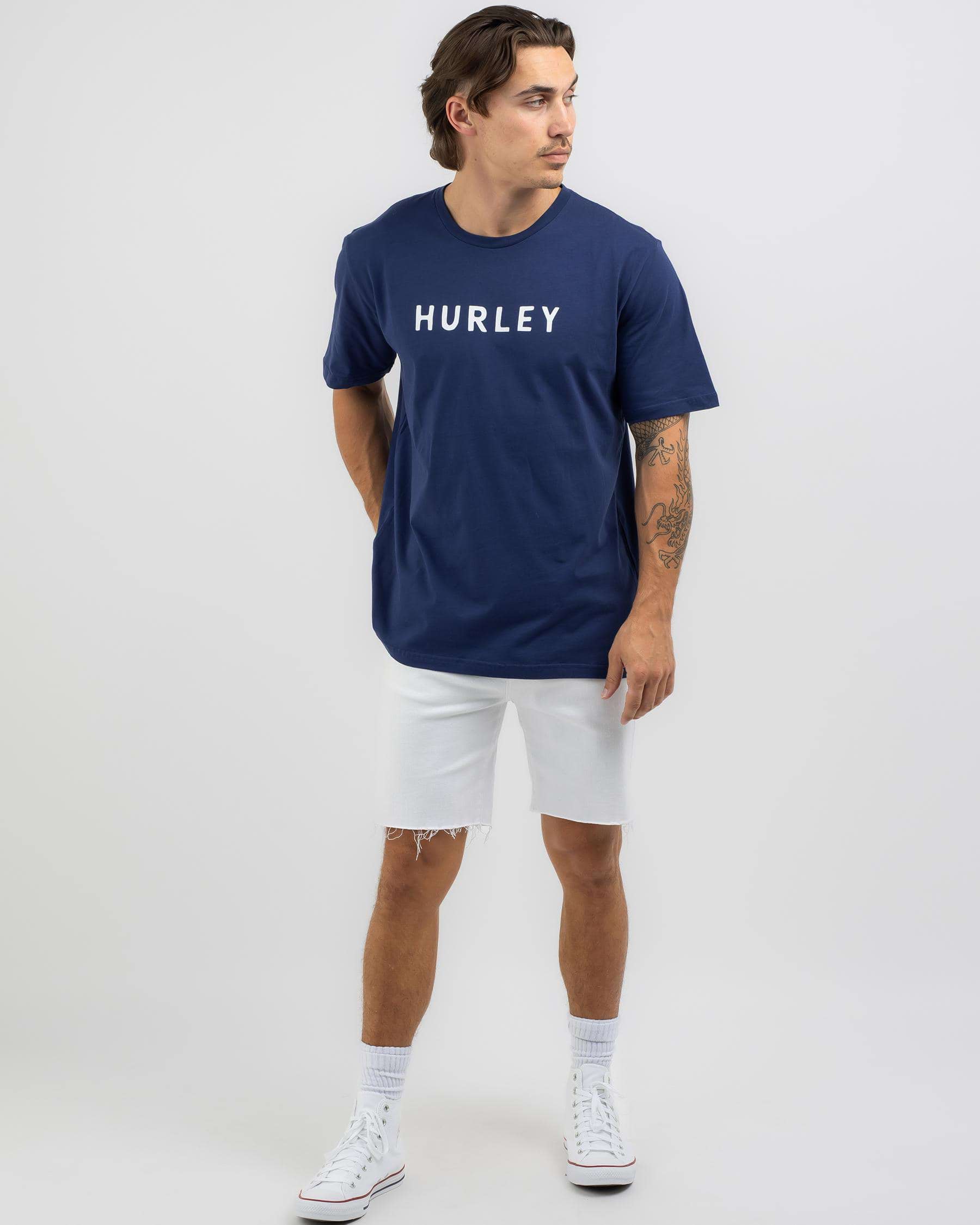 Shop Hurley Trader T-Shirt In Insignia Blue - Fast Shipping & Easy ...