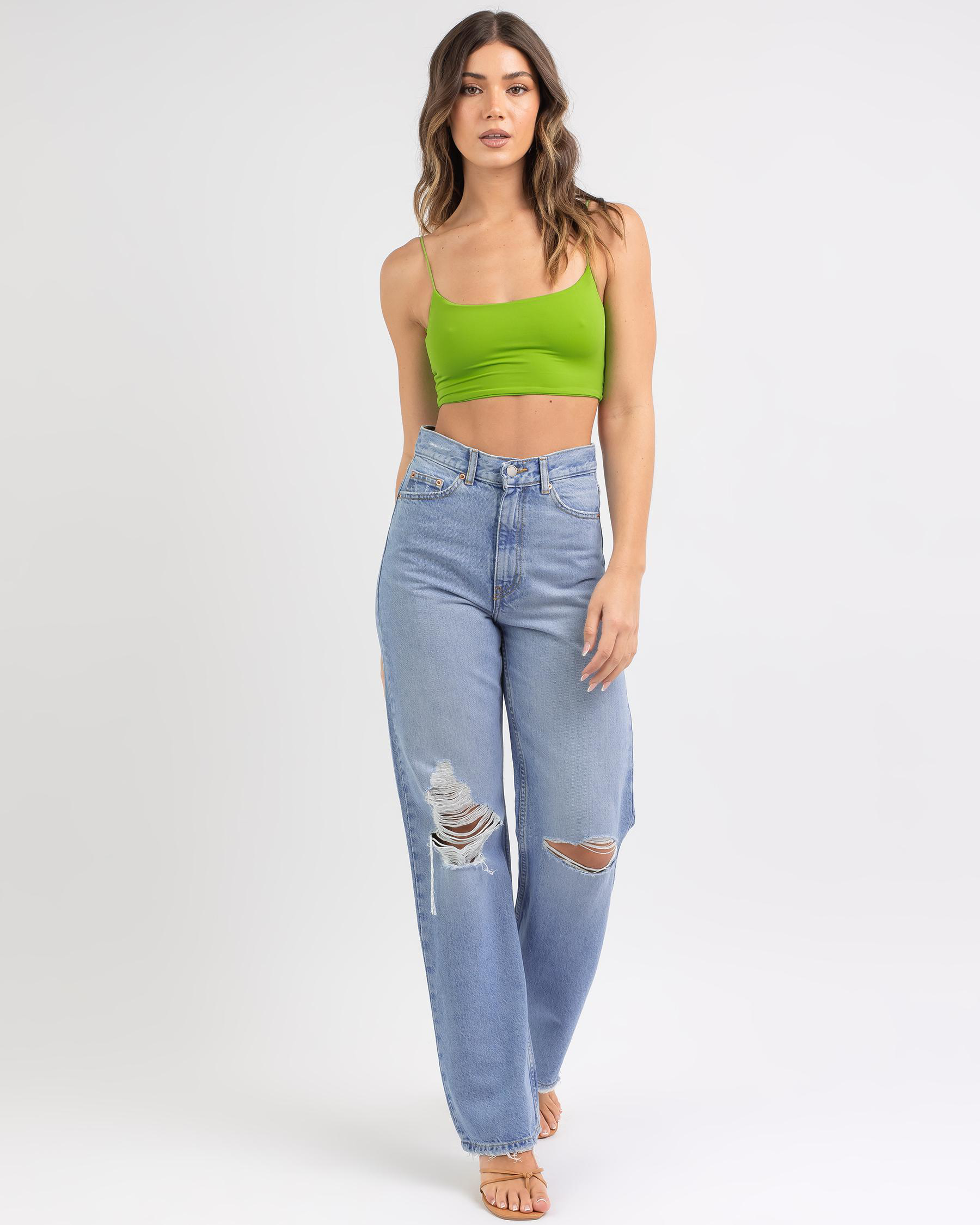 Heychic Echo Denim Flared Jeans (Blue)