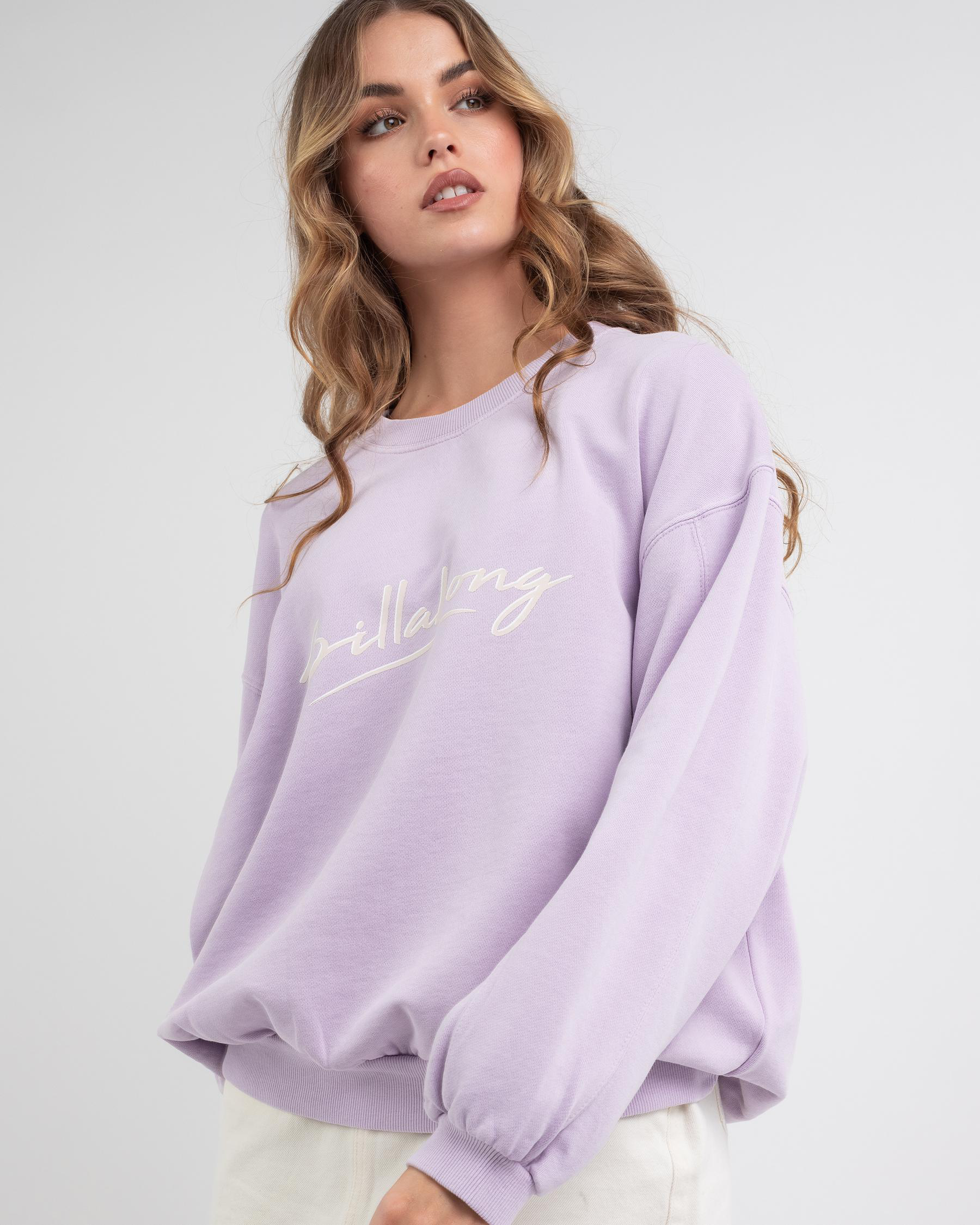 Shop Billabong Kendall Sweatshirt In Lilac Fast Shipping & Easy