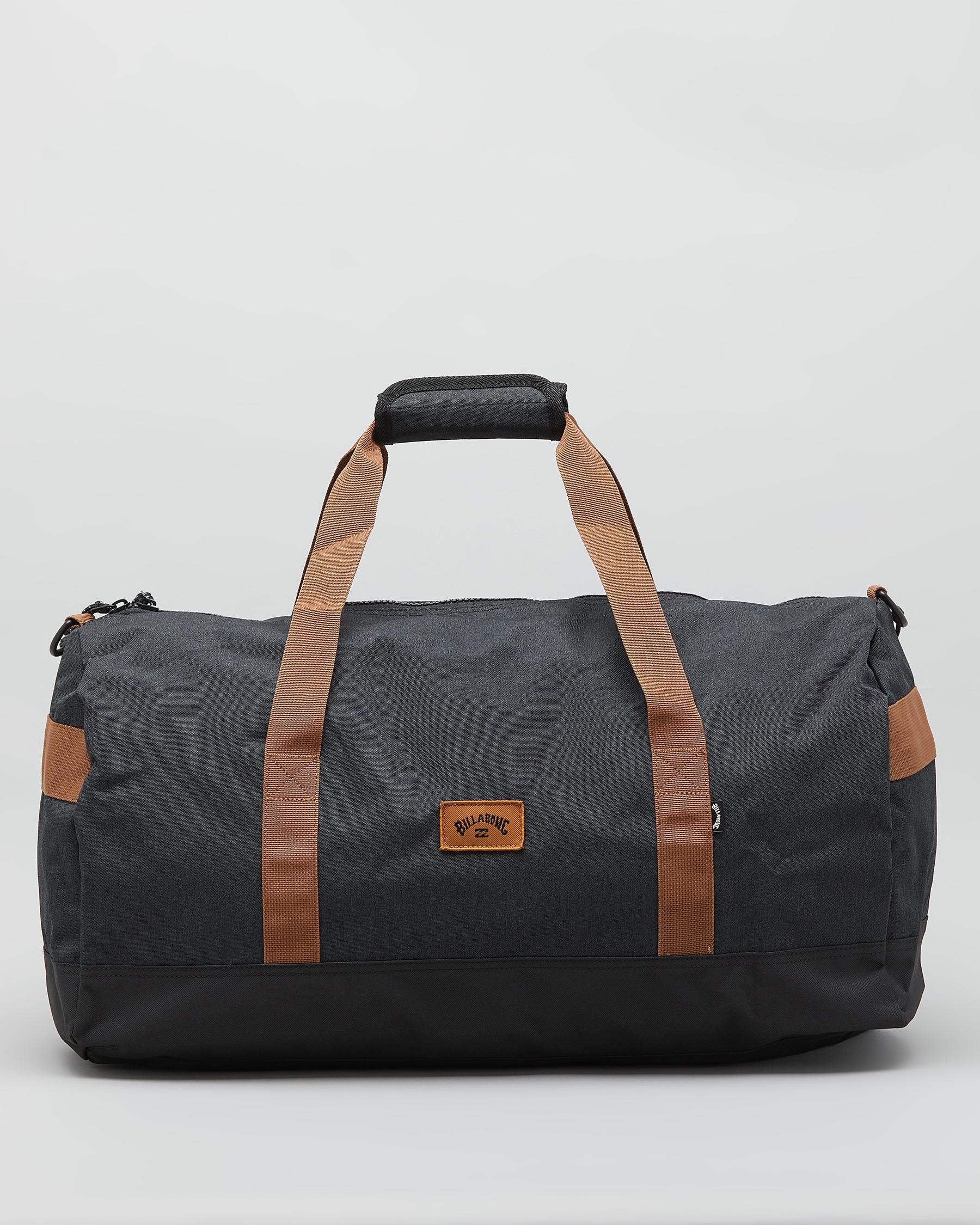 Billabong Transit Duffle Bag In Black/tan - Fast Shipping & Easy ...